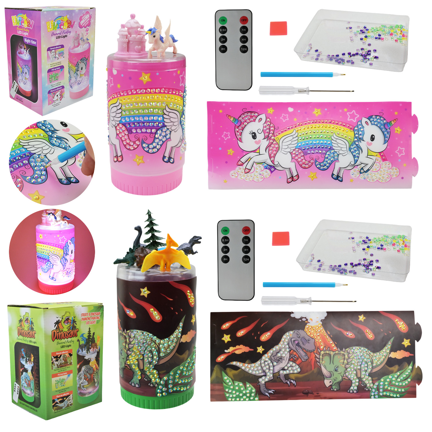 Набір для творчості  арт. BK1841/42 (36шт) нічник, 2 види мікс, з пультом р/к, короб. 12,6*17*10,3 см