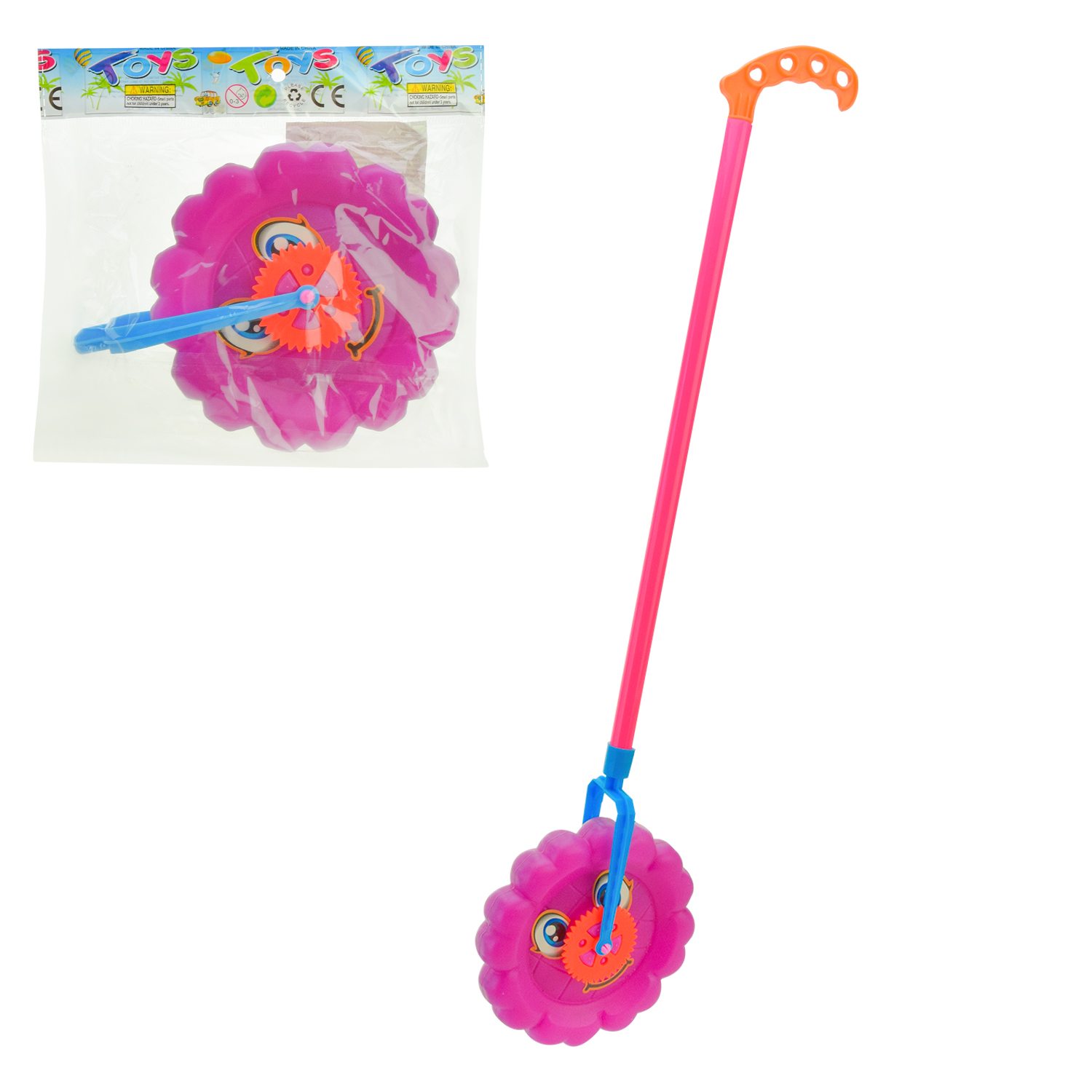 Каталочка арт. 159A (288шт/2) "колесо" на паличці, пакет 16*13*5 см