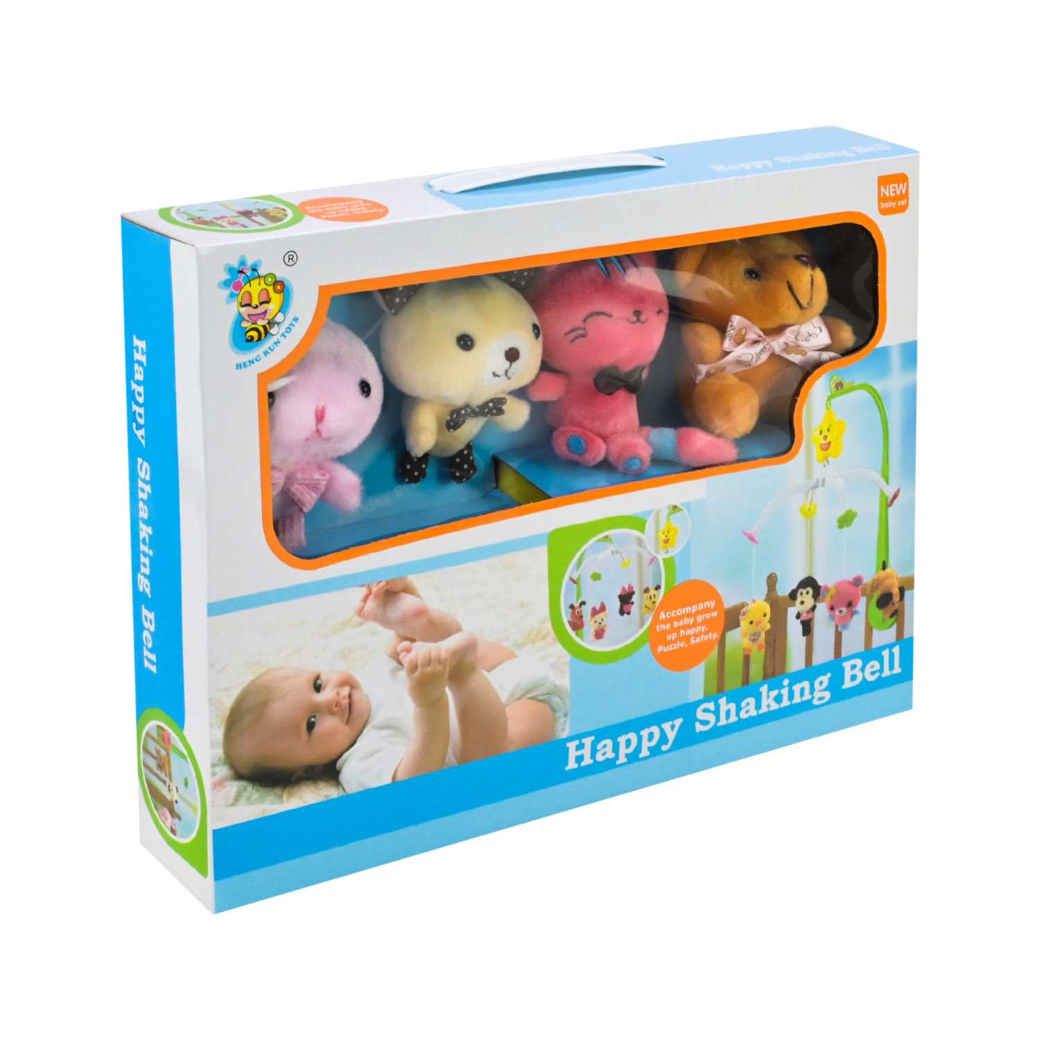 Мобіле арт. D080/81/82 (36шт/2)муз.,м'яконабивні іграшки, 3 види мікс,механічні,р-р іграшки 47*40*56 см, короб. 38*27*3 см.