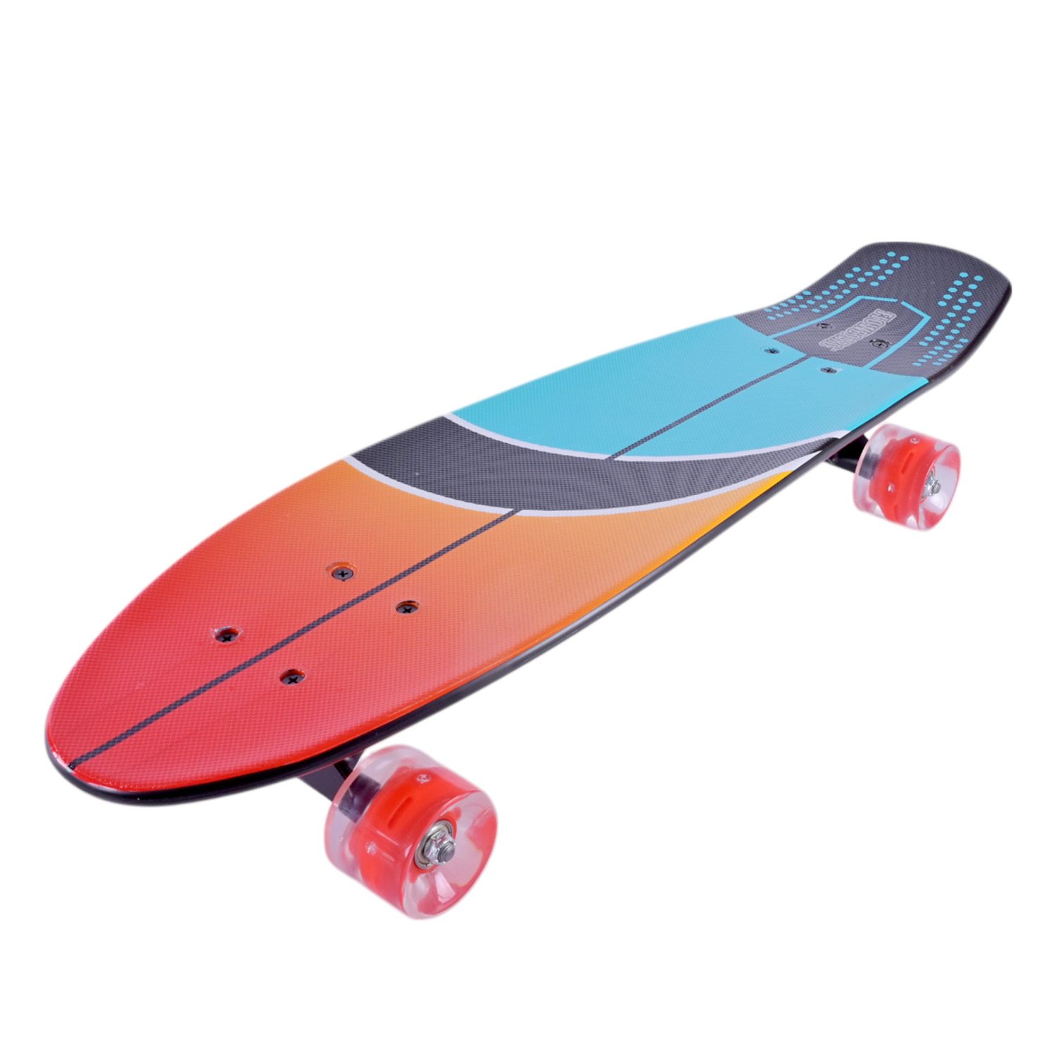 Пенні борд арт. SC25139 (6шт) 68*17,5 см колеса PU свiтяться, 4 види