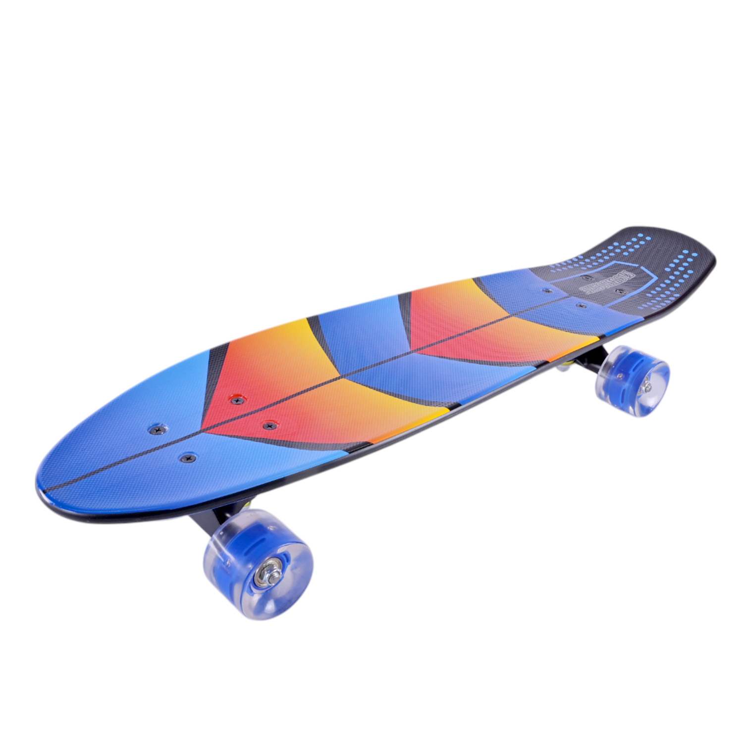 Пенні борд арт. SC25139 (6шт) 68*17,5 см колеса PU свiтяться, 4 види