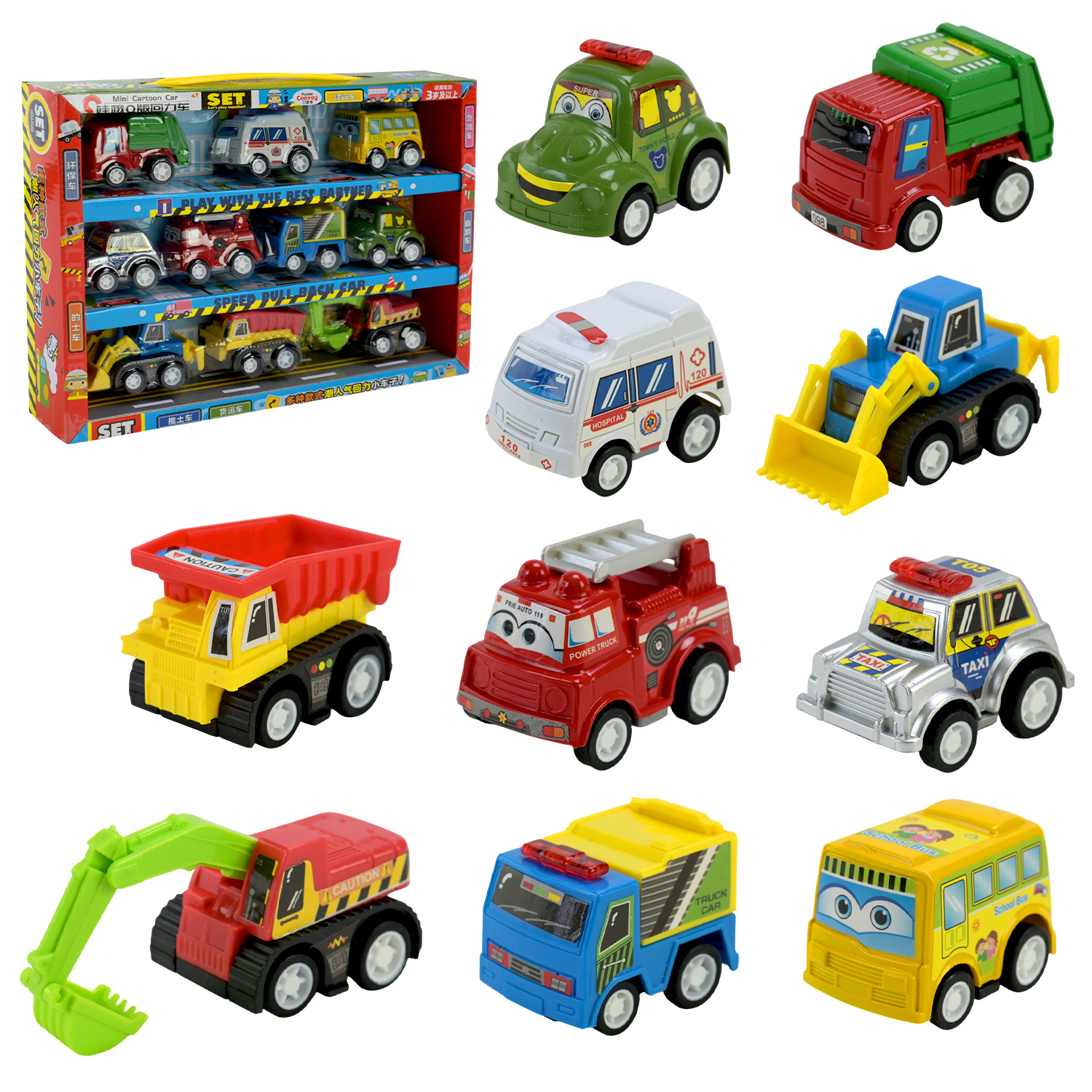 Набір машин арт. 5857 (96шт/2)   10машин, короб. 23,5*18,5*4см