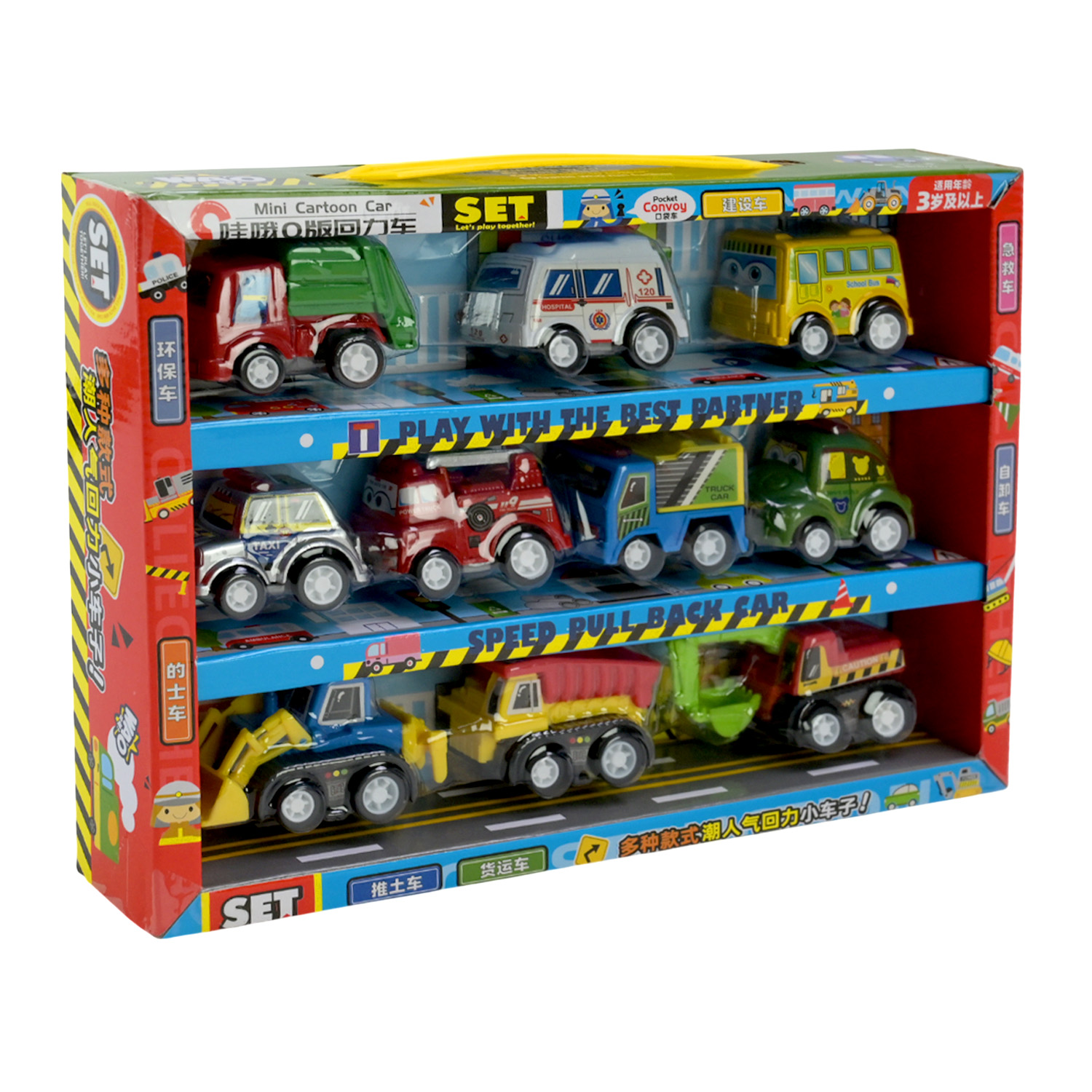 Набір машин арт. 5857 (96шт/2) 10машин, короб. 23,5*18,5*4см