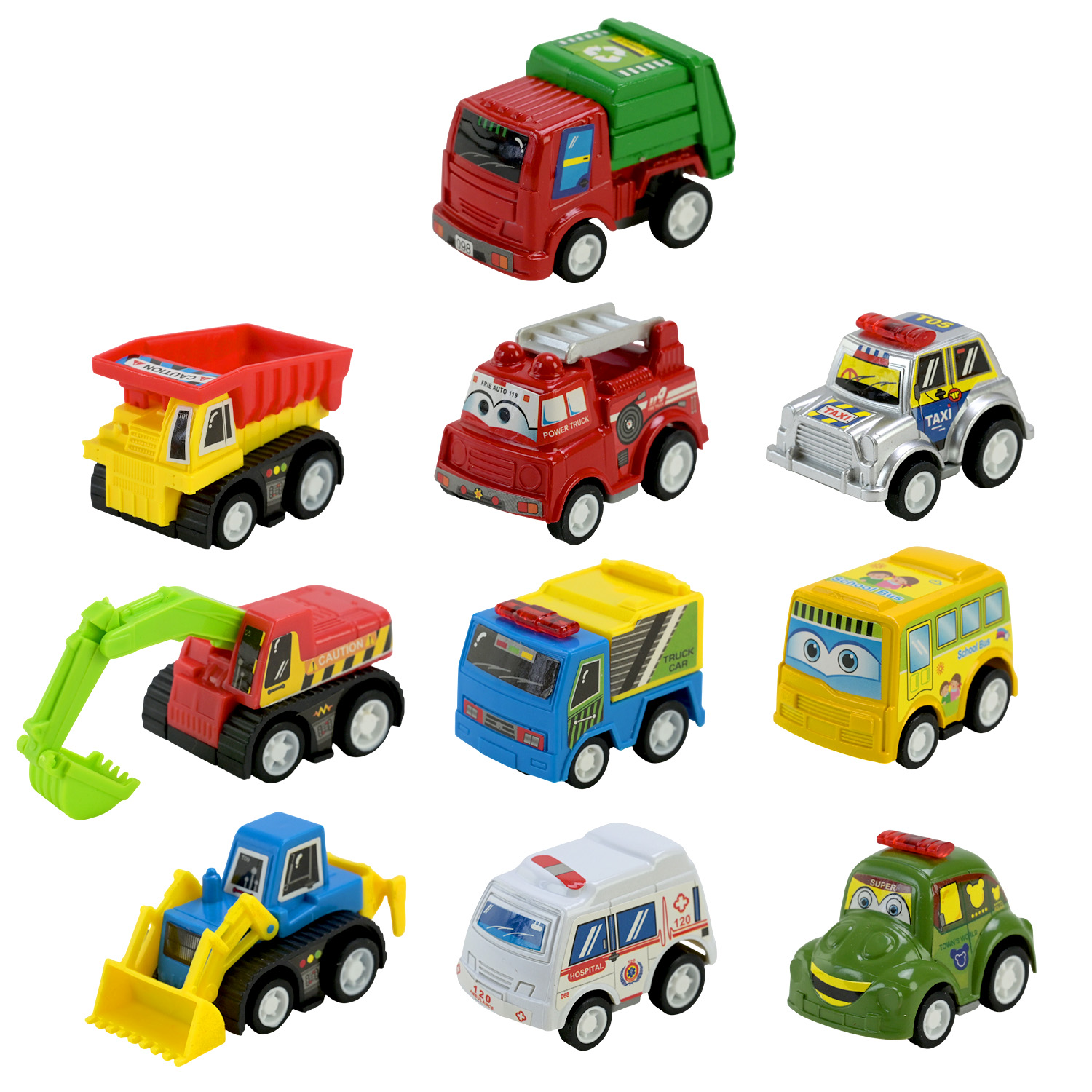 Набір машин арт. 5857 (96шт/2) 10машин, короб. 23,5*18,5*4см