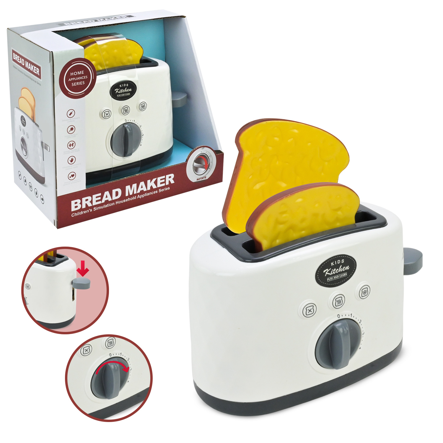 Побутова техніка арт. 998-7L (36шт)   тостер, рухливі елементи, звук короб. 20*11*17