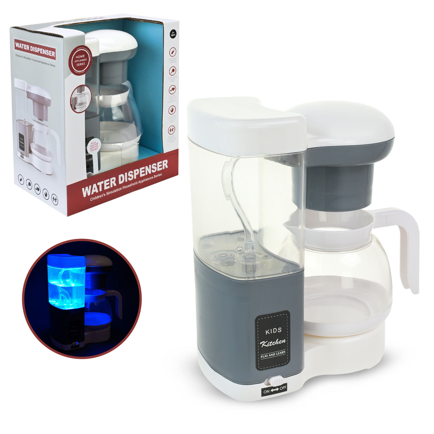 Побутова техніка арт. 998-9L (36шт)  батар. кавоварка, тече вода, світло, звук короб. 18*12*22