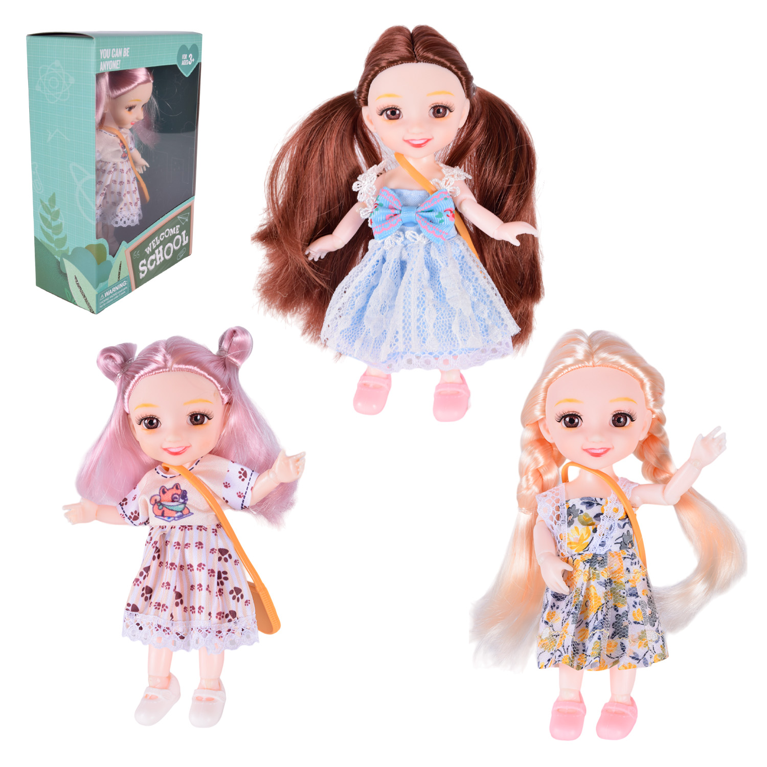 Лялька мал. арт. YL605-7/9/10 (180шт/2) мікс 3 види,с аксес короб. 12*18*6см