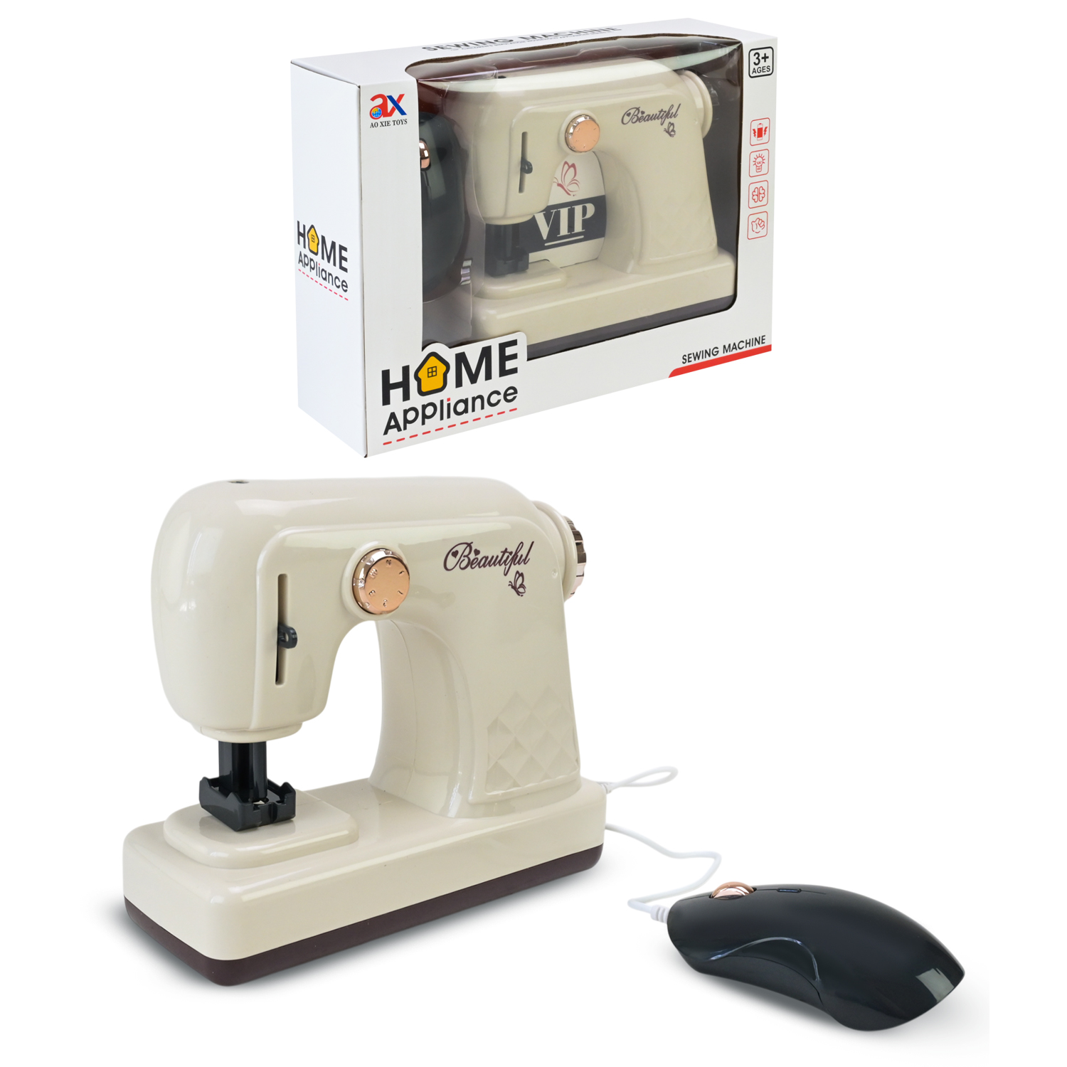 Швацька машинка арт. 6911А (96шт/2) батар, світло, звук, строчка, короб 27*7,5*19,5см