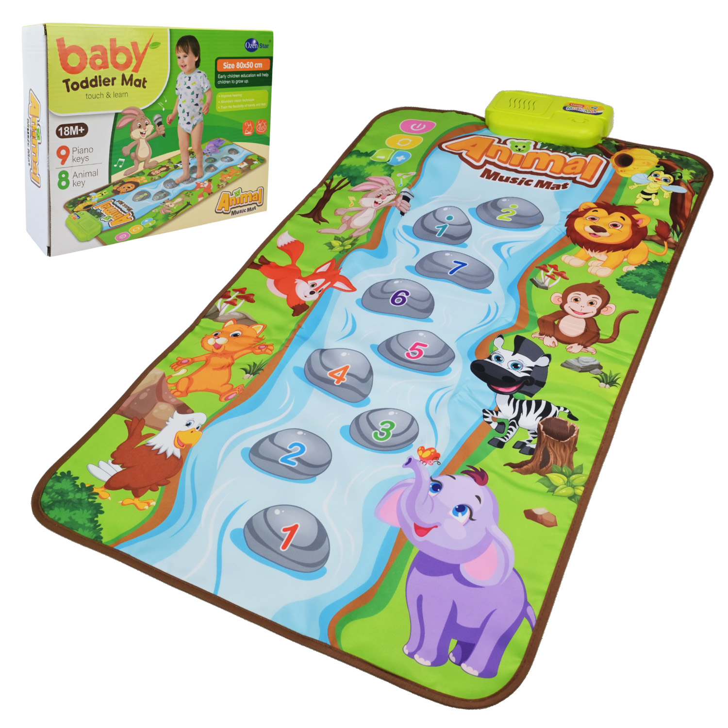 Килимок муз. арт. 757-12 (48шт/2) звуки тварин, р-н 50*80см, короб. 28,9*7*24см