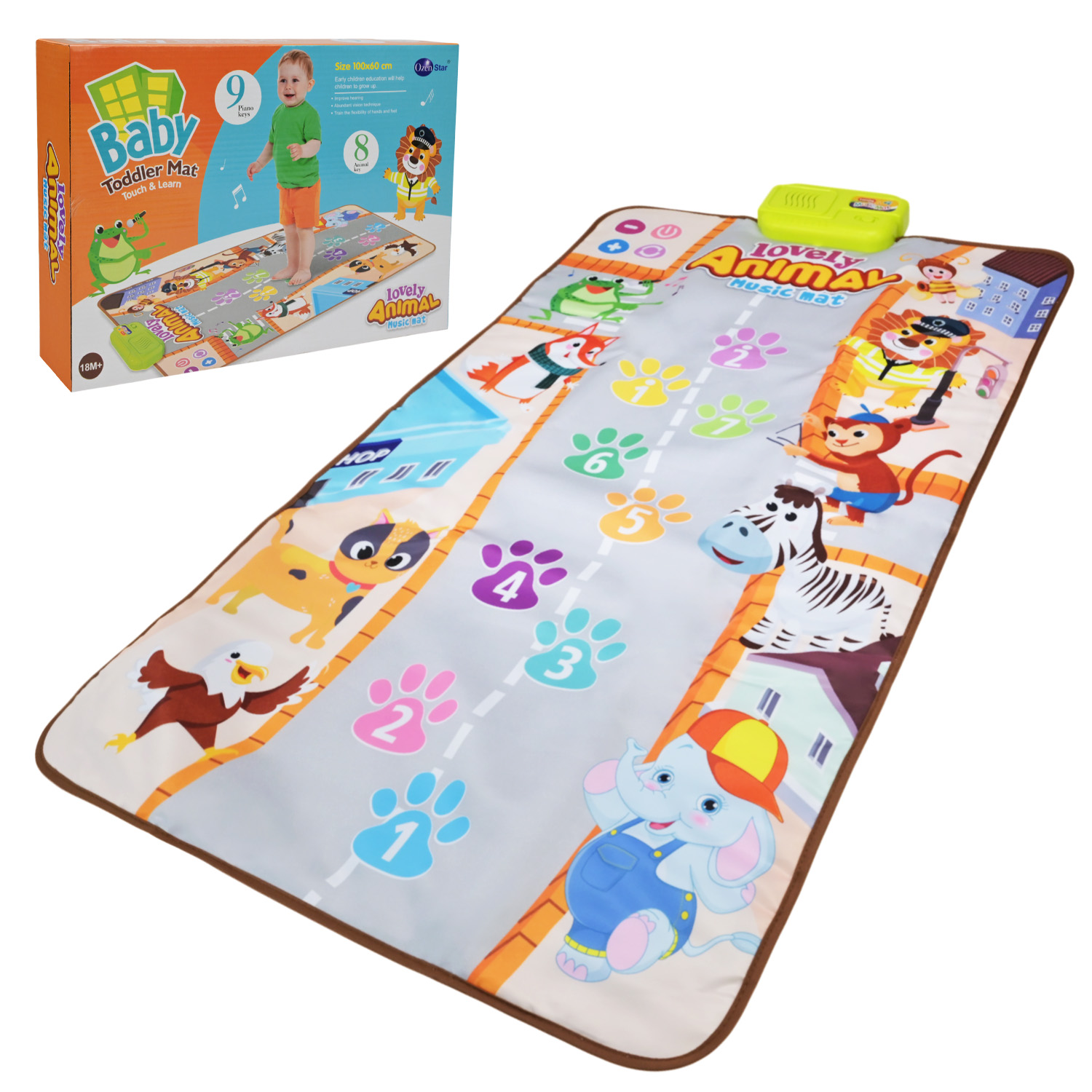 Килимок муз. арт. 757-13 (36шт/2) звуки тварин, р-н 60*100см, короб. 34,7*7*24см