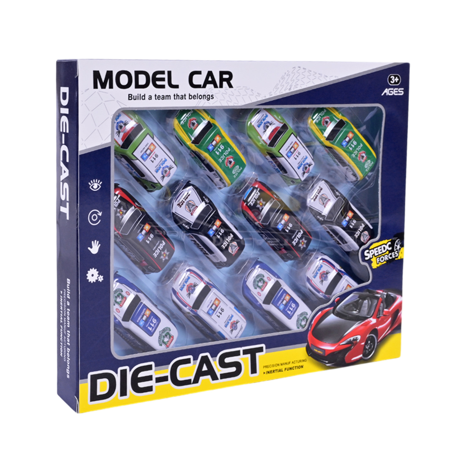 Набір машин мет.-пласт. арт. 5212A-6/1/7 (144шт/2) 3 види короб. 27*20,5*3см