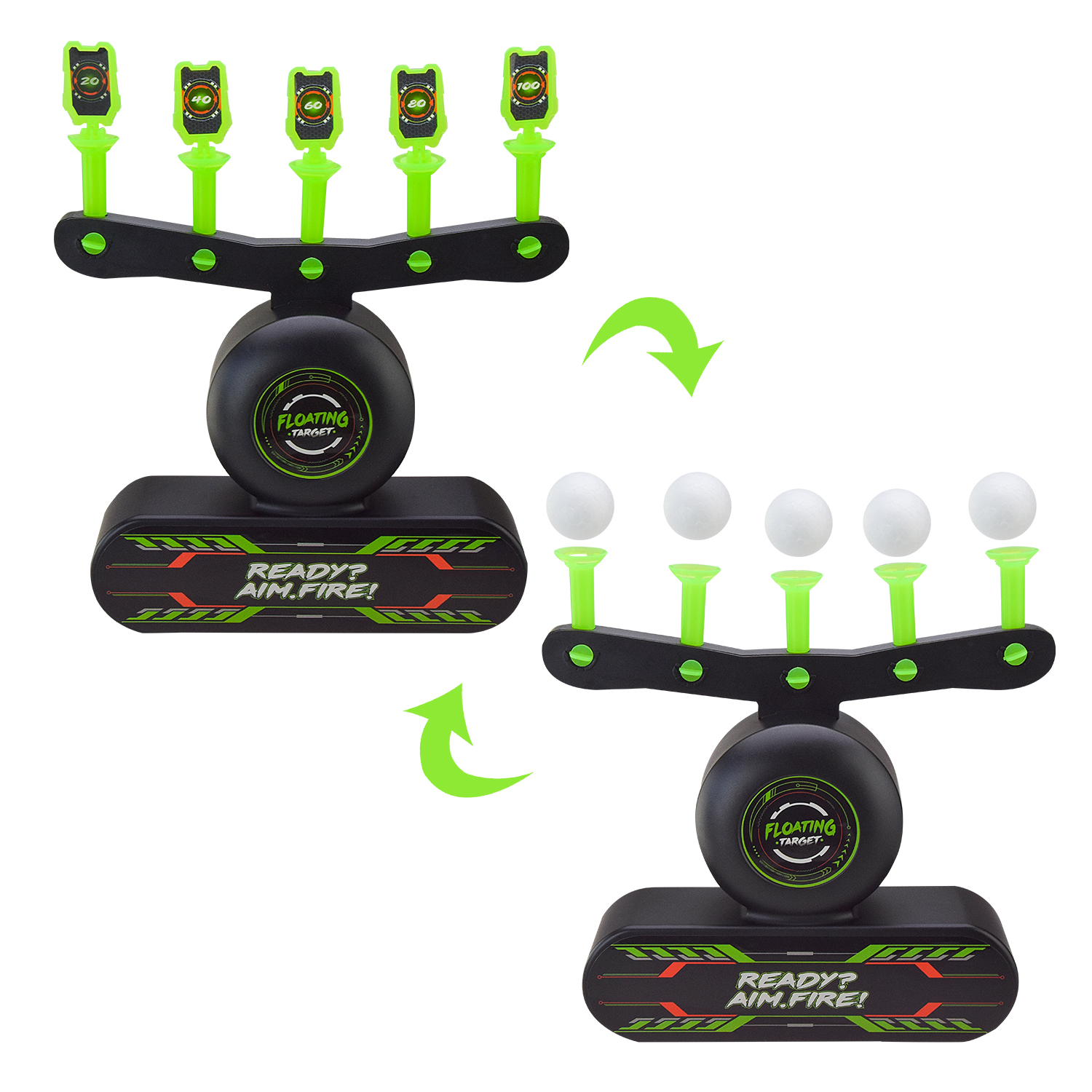 Тир арт. 3361 (24шт/2) мішень,1 пістолет (2 кольори) , поролон. снаряди, кулі, короб. 38*7,7*28,4см