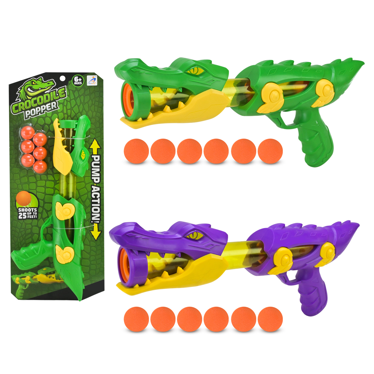 Помпова зброя арт. AX1037A (48шт/2)  батар. 6куль 2 кольори, планшетка 19*6*48 см