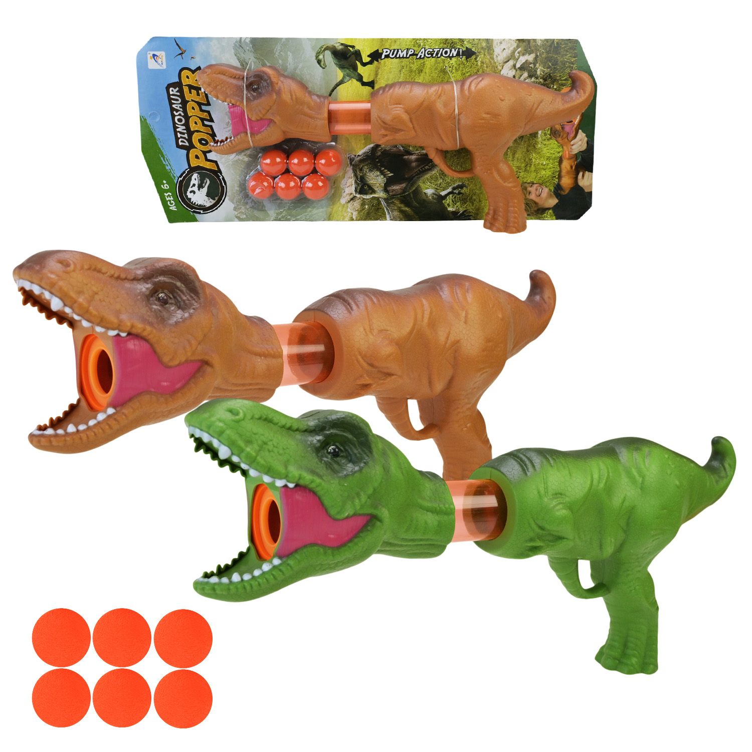 Помпова зброя арт. AX1031A-1 (48шт/2) батар. 2 кольори, 6 кульок планш. 48*19,5*8см