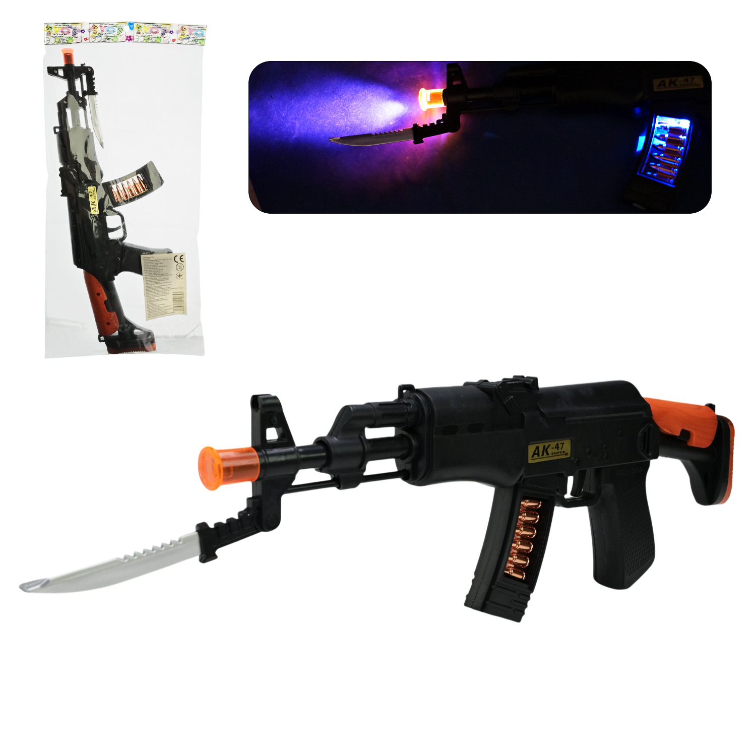 Автомат арт. JQ6801 (96шт/2) світло, звук, пакет. 41,2*4*14см