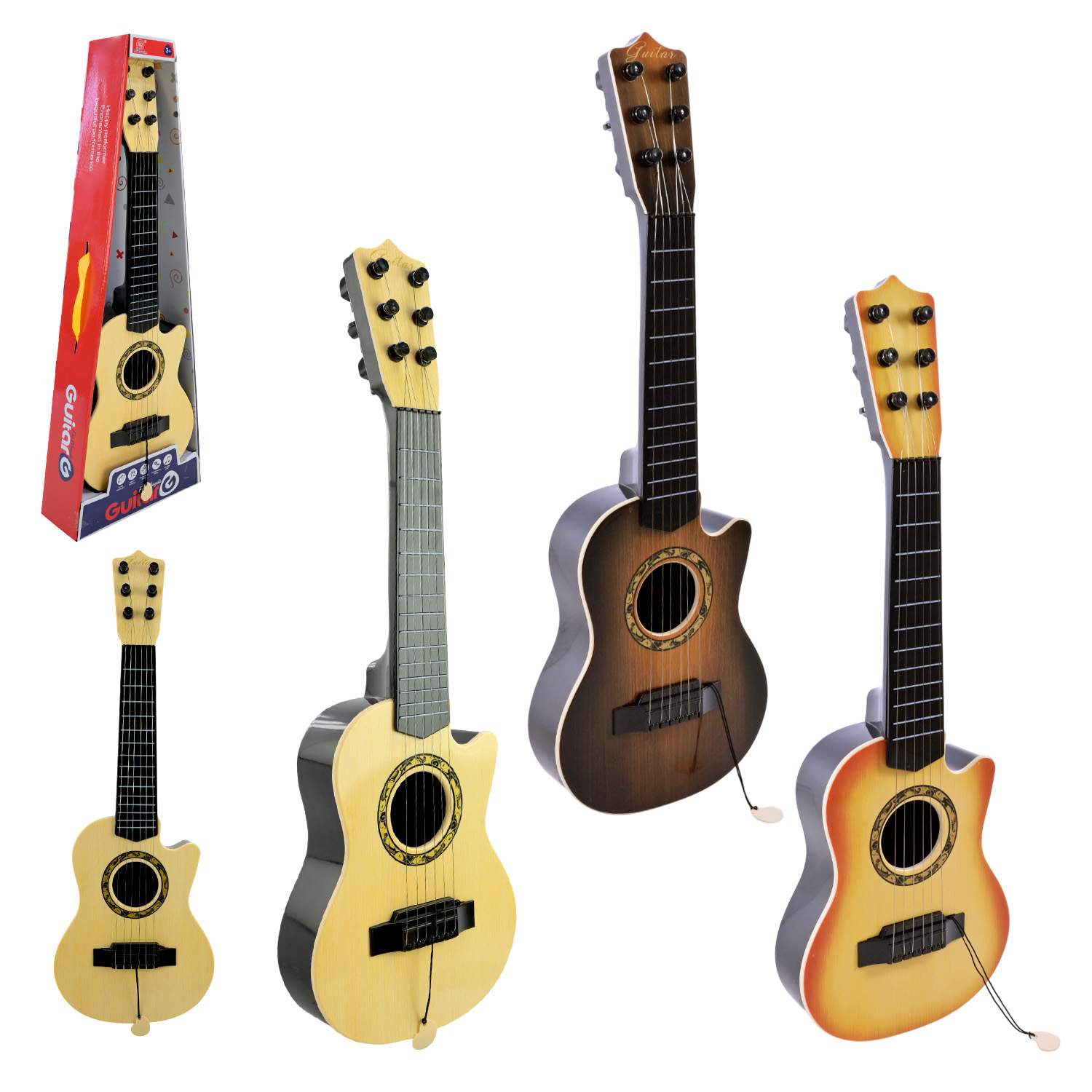 Гітара арт. 898-28ABC (36шт/2)  3 кольори мікс, р-р іграшки 18*7*55 см короб. 21,5*7,6*58 см