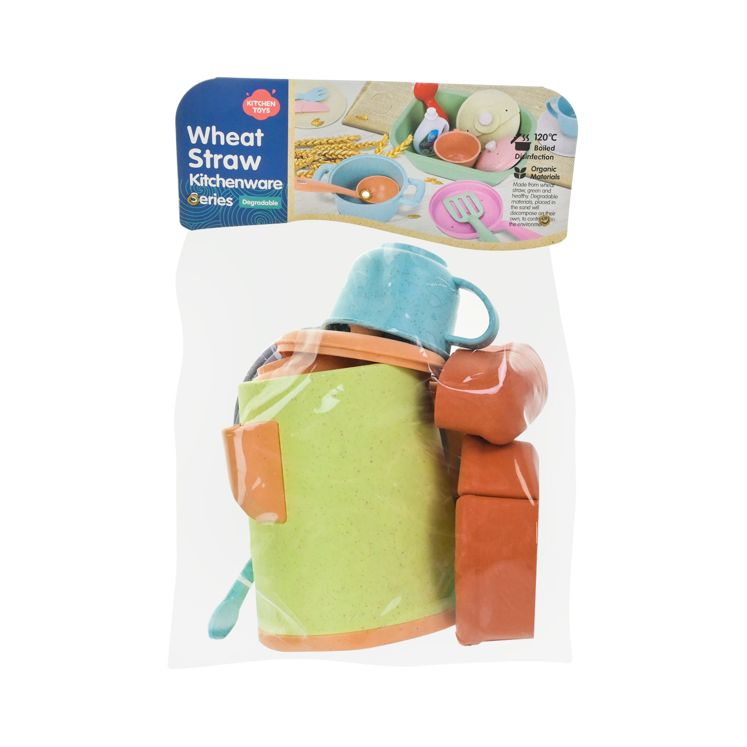 Посуд арт. HG-3057 (48шт) чайник, чашки, аксес, еко матеріали пакет 18*9,5*30см