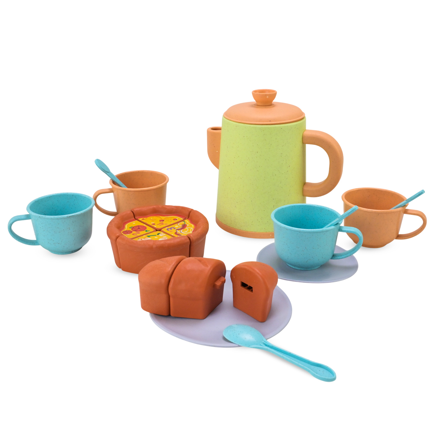 Посуд арт. HG-3057 (48шт) чайник, чашки, аксес, еко матеріали пакет 18*9,5*30см