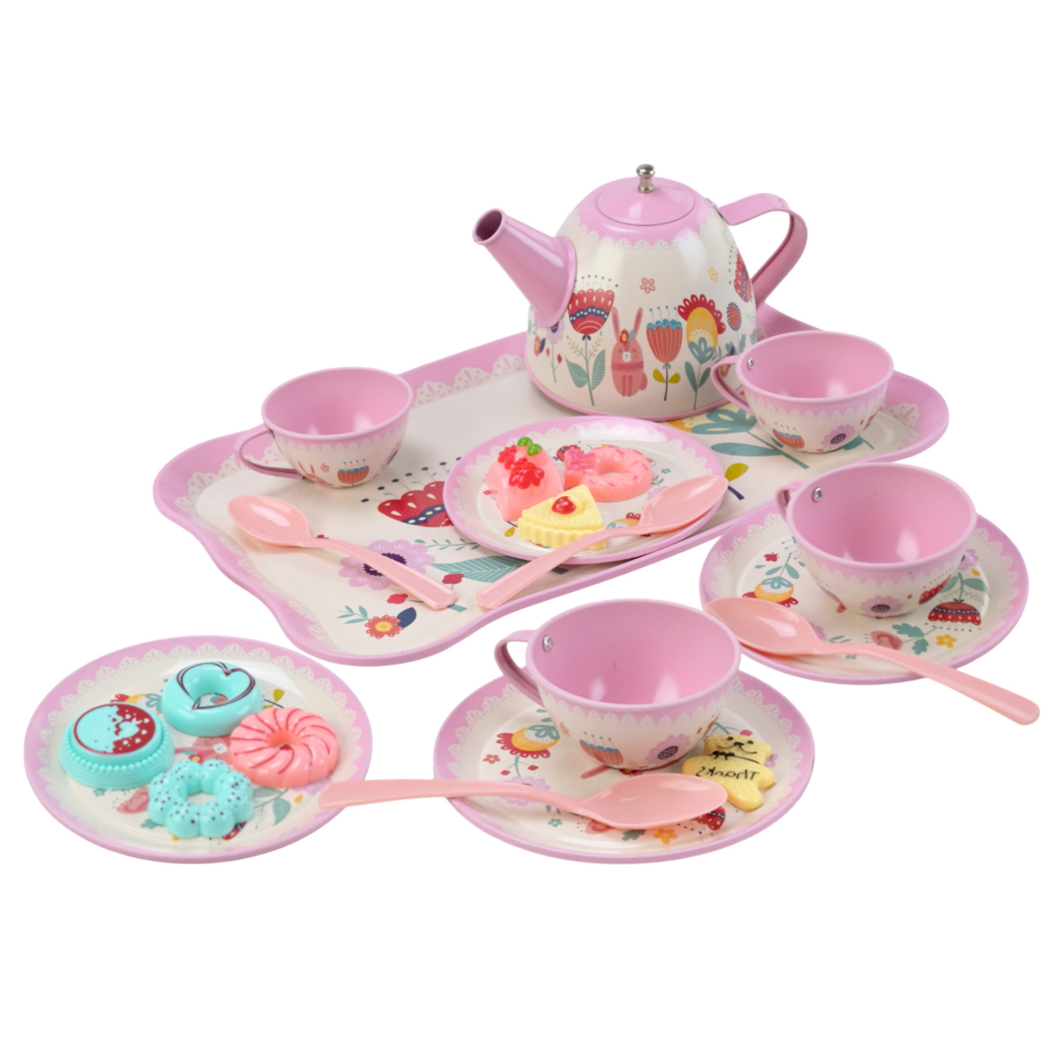 Посуд арт. 620-E17 (72шт/2) чайний набір, метал короб. 23*27*9