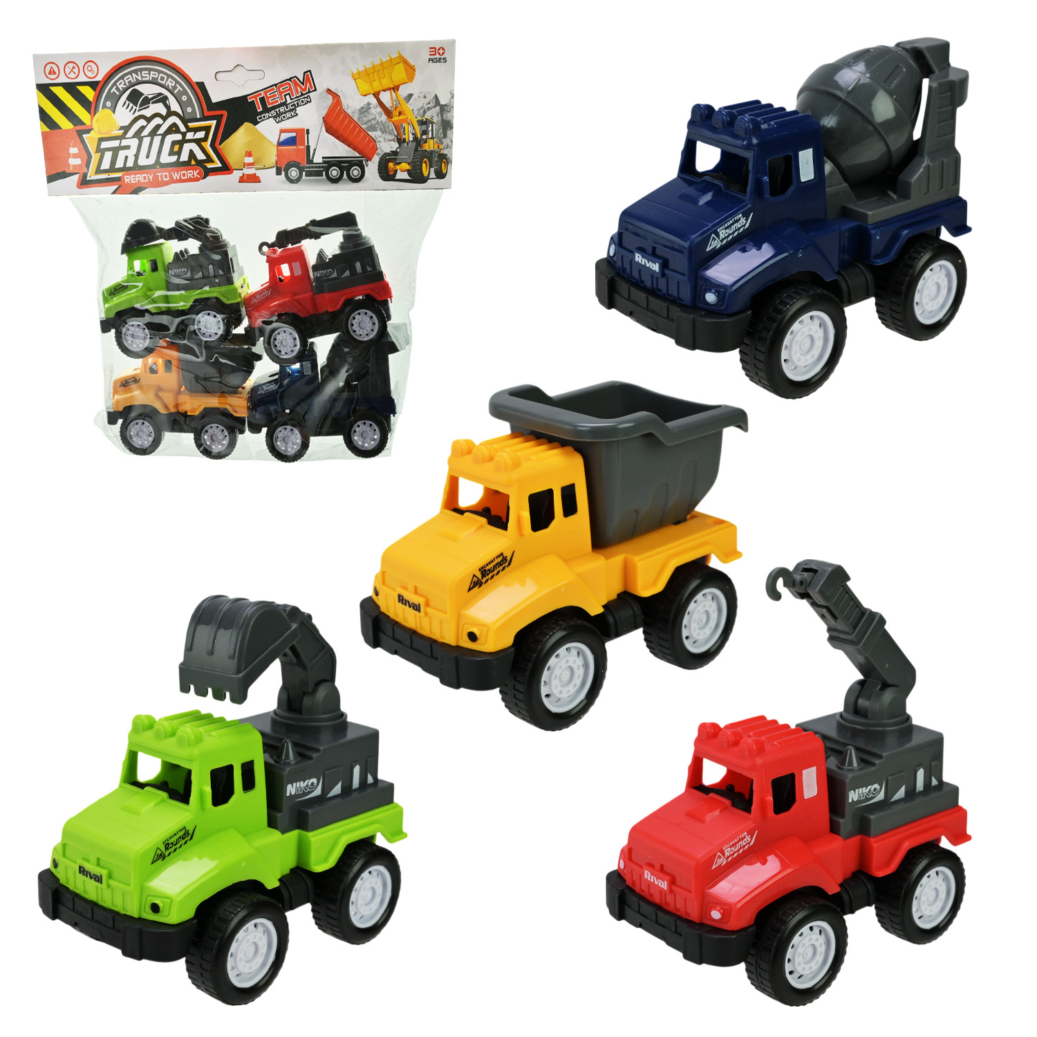 Будівельна техніка арт. YJ5168-43A (144шт/2) інерц., 4види у пакети, короб. 21,5*6*15см