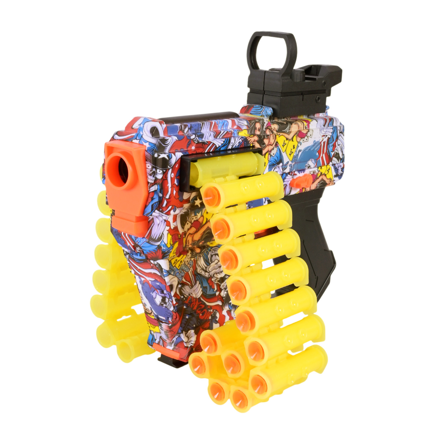 Іграшкова зброя арт. 103A (48шт/2) батар.,стріляє м'якими кулями,у короб.27*19*10см