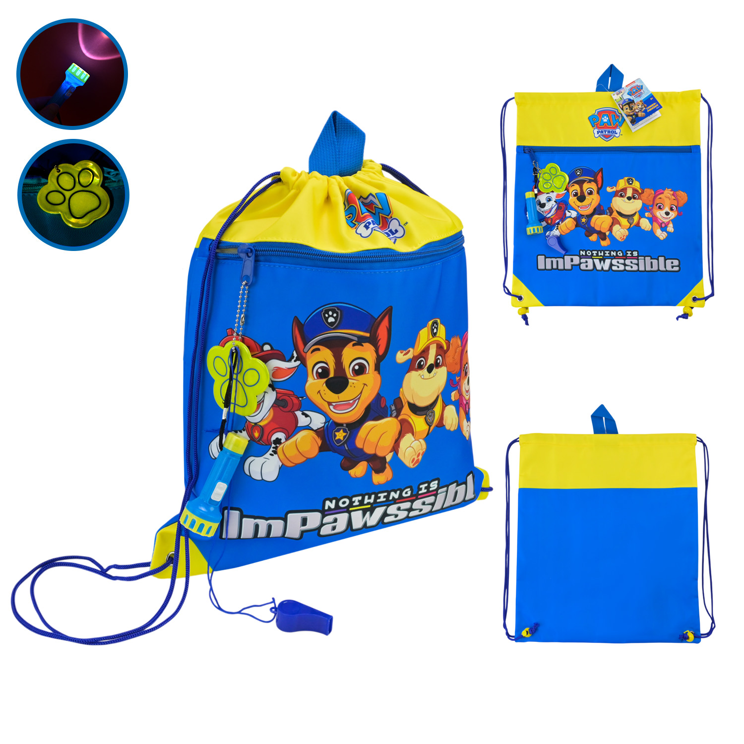 Сумка для взуття Paw Patrol арт. KH72/001L (100шт) 35*40см у наборі свисток, ліхтарик, світловідбивач