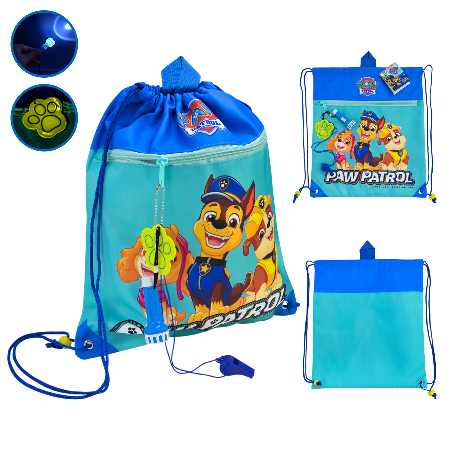Сумка для взуття Paw Patrol арт. KH72/002L (100шт) 35*40см у наборі свисток, ліхтарик, світловідбивач