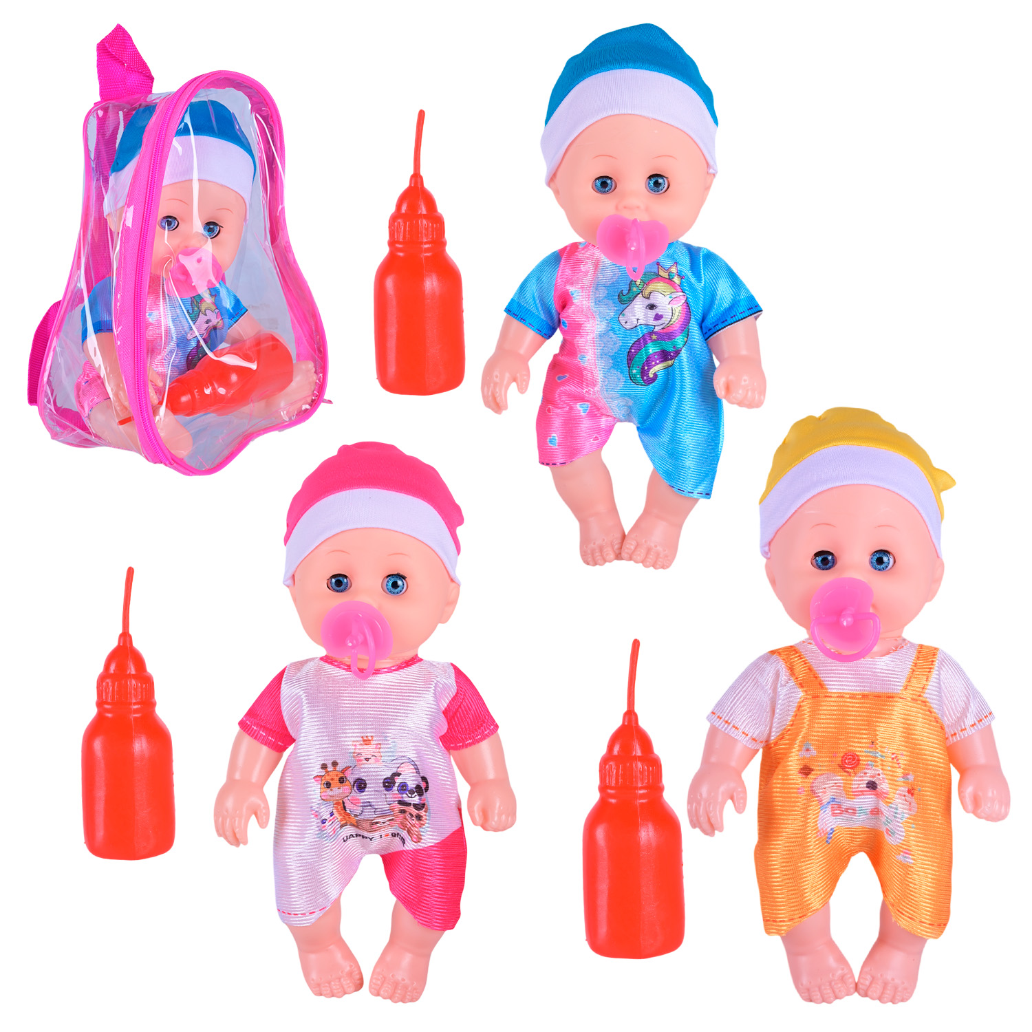 Пупс арт. YS2301B-2 (120шт/2) мікс 3 видів, батар. муз, аксес валіза 15*10*19 см