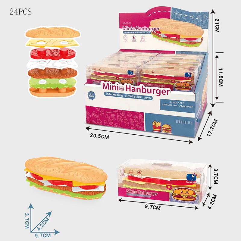Продукти набір арт. M107 (576шт/2)  фаст фуд,розбірний, (24 д.б*24 шт) ціна за 1 шт дисп.бокс. 25,5*18*9,5