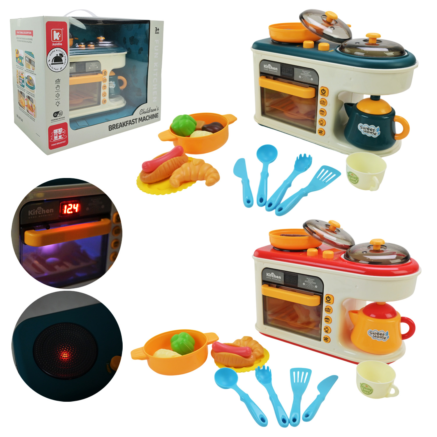 Кухня набір арт. G775A-A (12шт) батар. світло, звук, продукти, аксес короб. 34*17,5*26