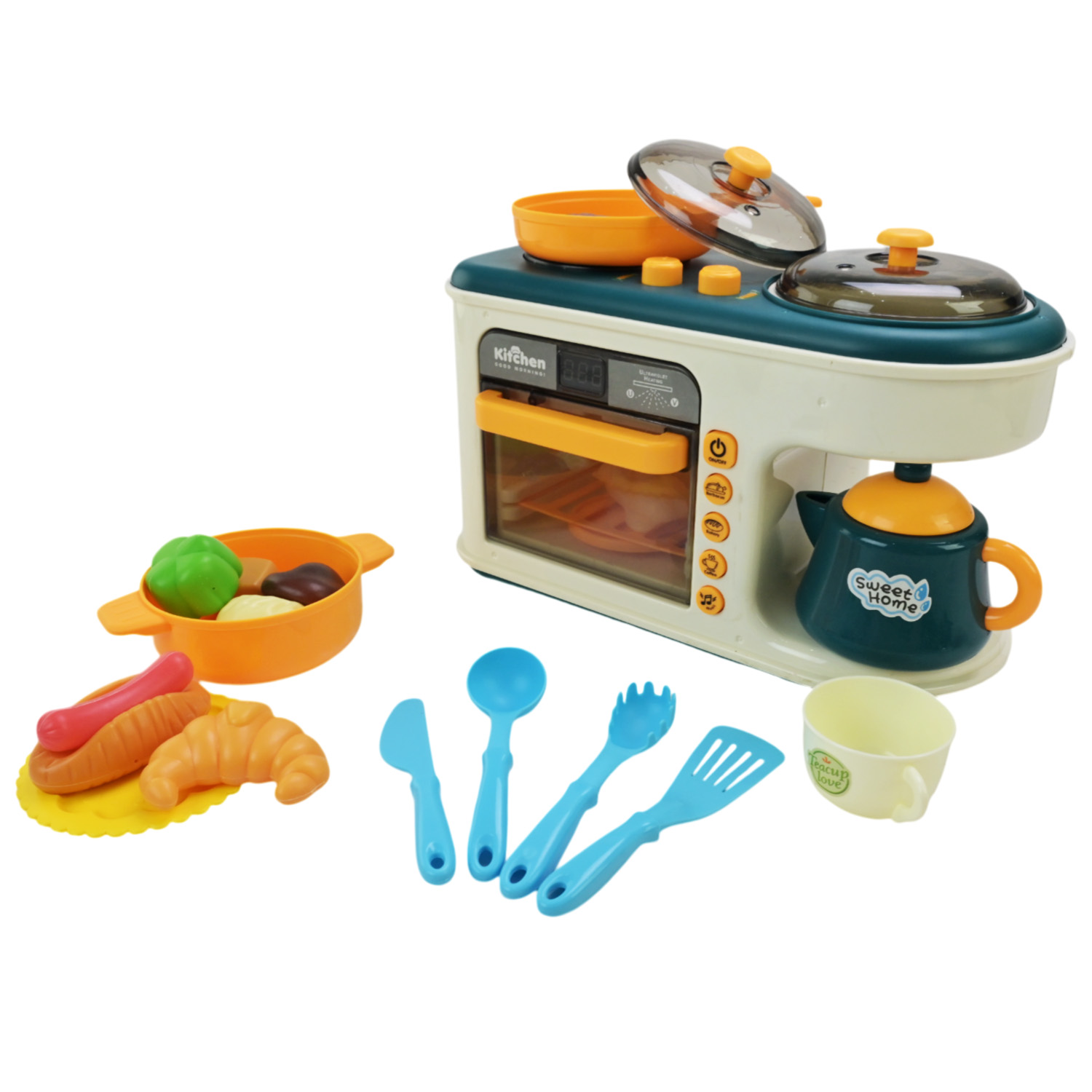 Кухня набір арт. G775A-A (12шт) батар. світло, звук, продукти, аксес короб. 34*17,5*26