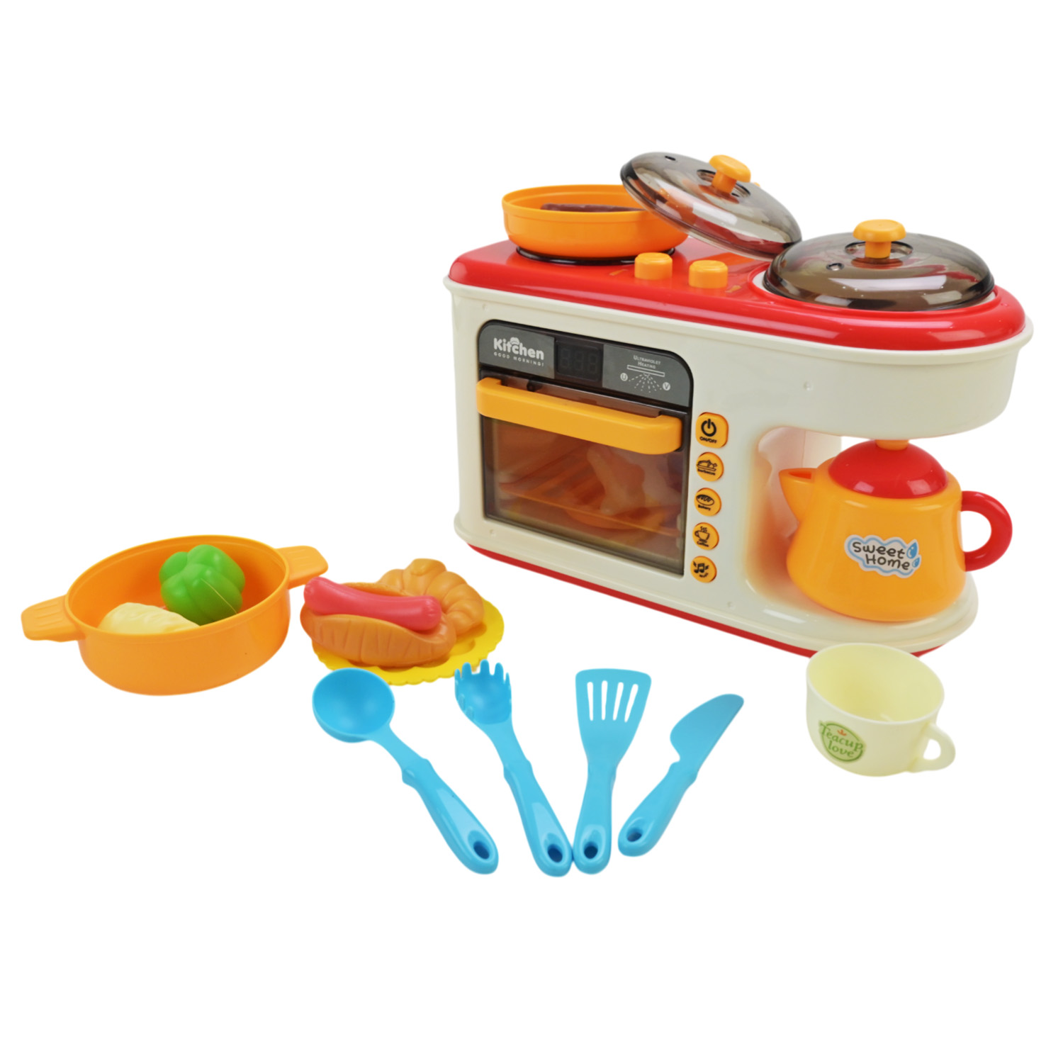 Кухня набір арт. G775A-A (12шт) батар. світло, звук, продукти, аксес короб. 34*17,5*26