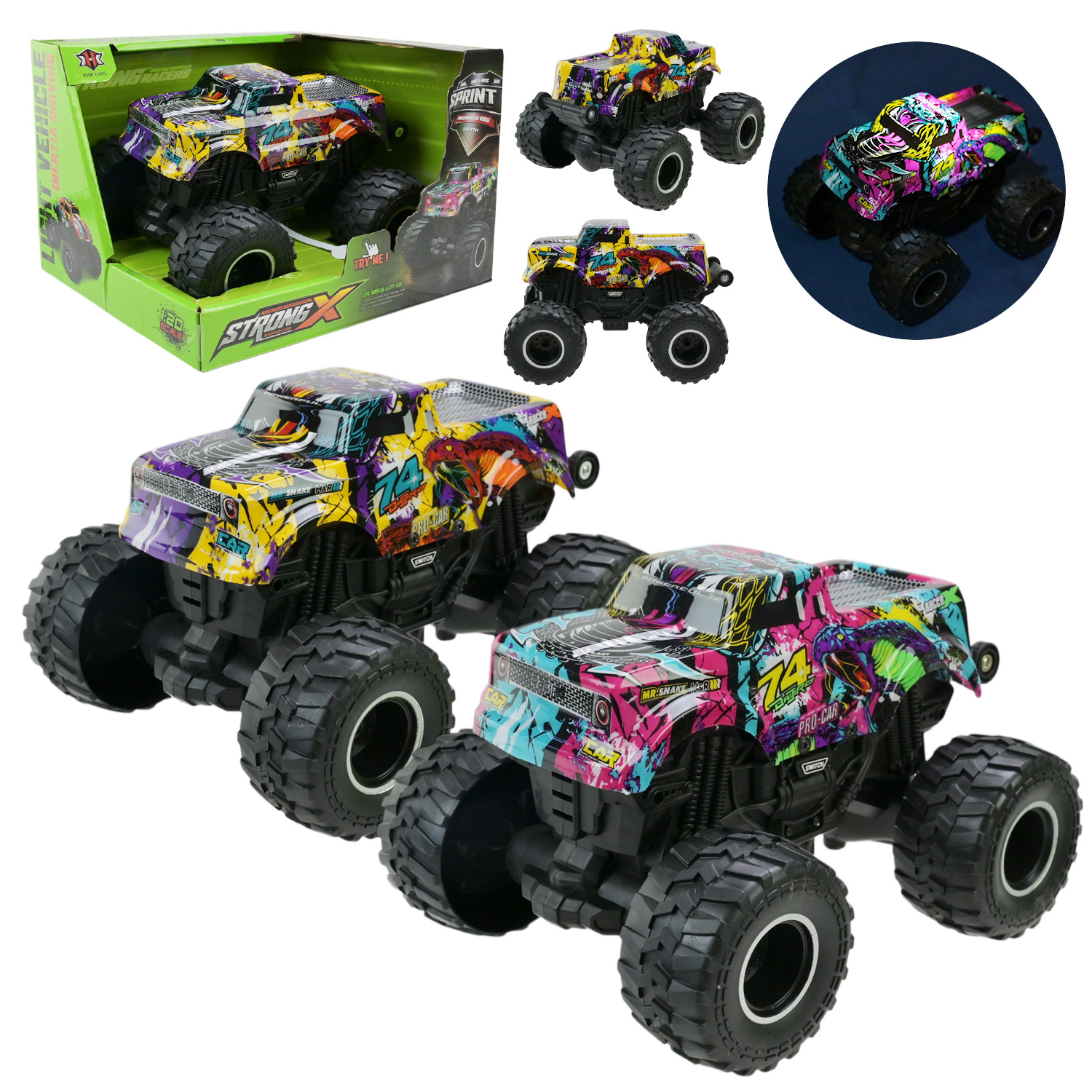 Машина арт. 111-22 (60шт)  батар 2кольора,світло,звук  21,5*15*18см