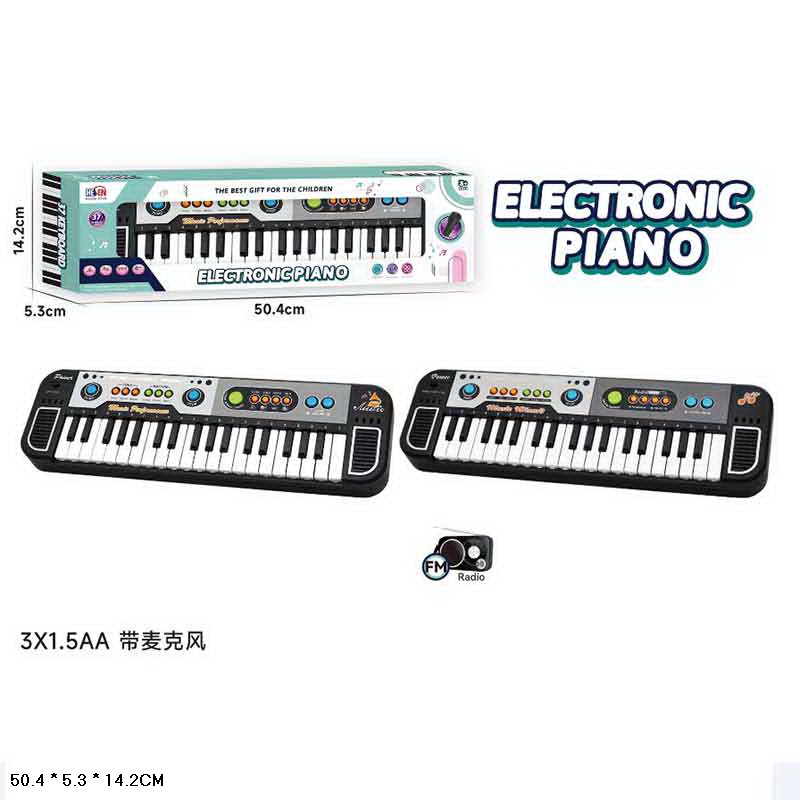 Піаніно арт. AB-3712FM (48шт/2)  батар.+FM Radio, у короб. 50,4*5,3*14,2см