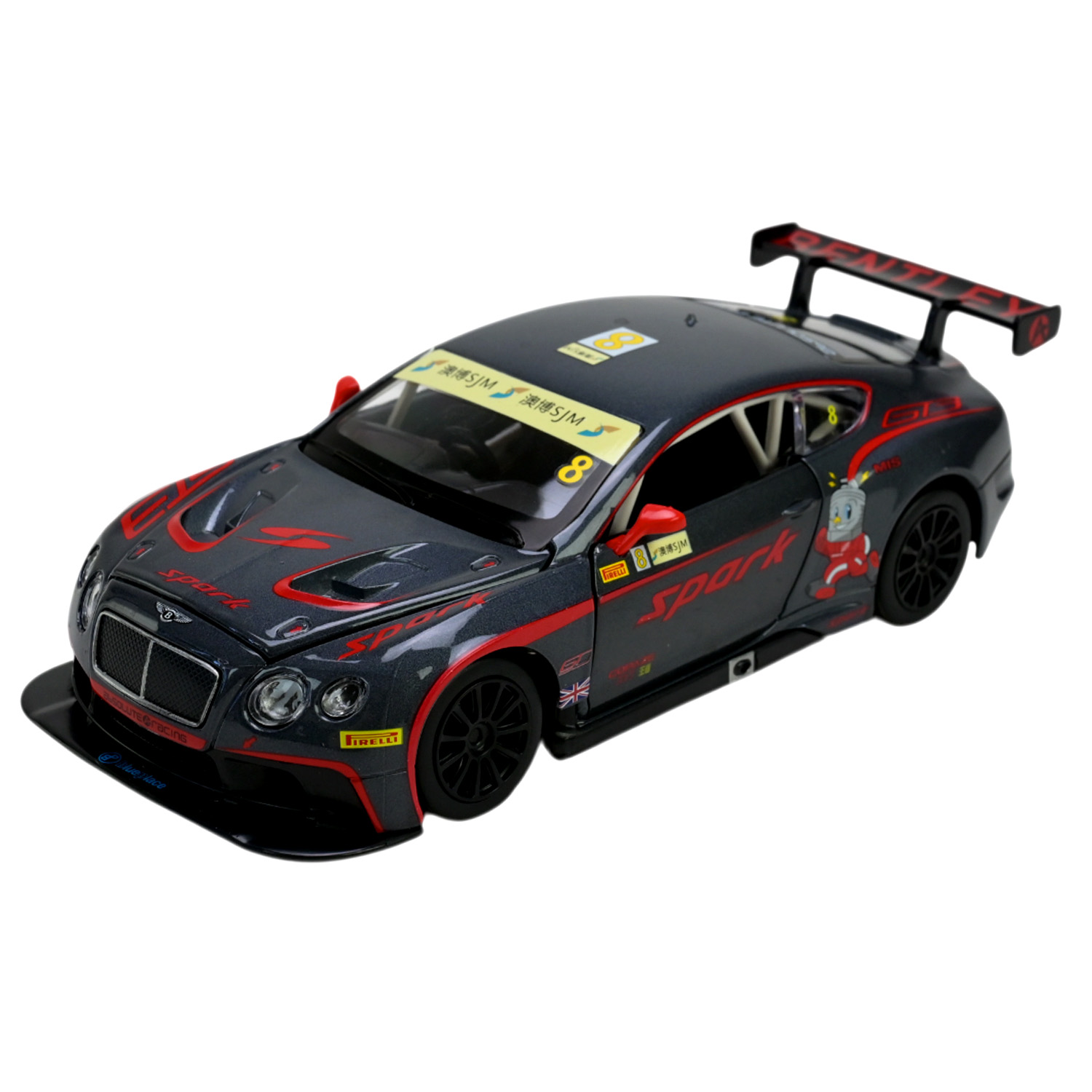 Машина мет. АВТОПРОМ арт. 68267A (12шт/2) 1:24 "Bentley Continental GT3 Concept", батар.,св, зв, відк.двері,капот,багаж., короб. 24,5*12*10см