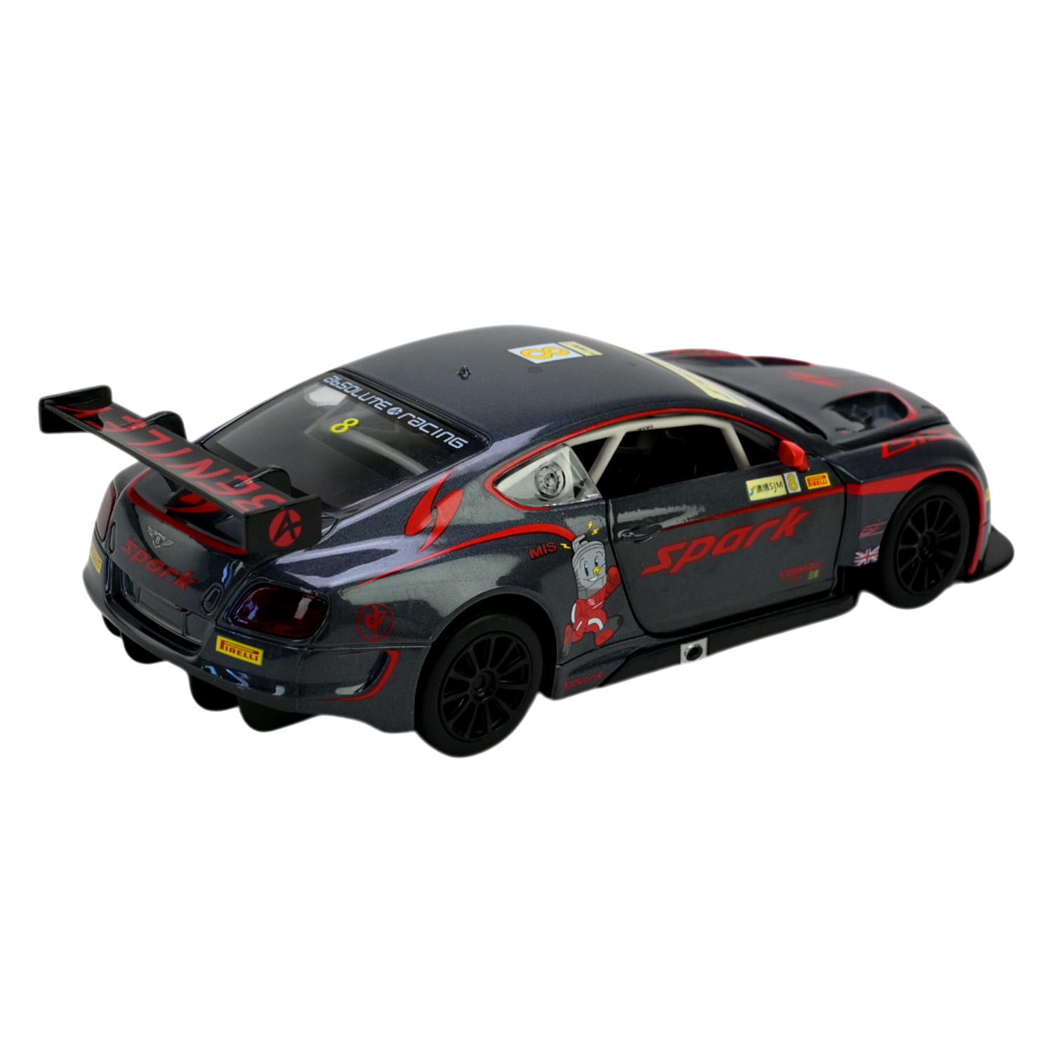 Машина мет. АВТОПРОМ арт. 68267A (12шт/2) 1:24 "Bentley Continental GT3 Concept", батар.,св, зв, відк.двері,капот,багаж., короб. 24,5*12*10см