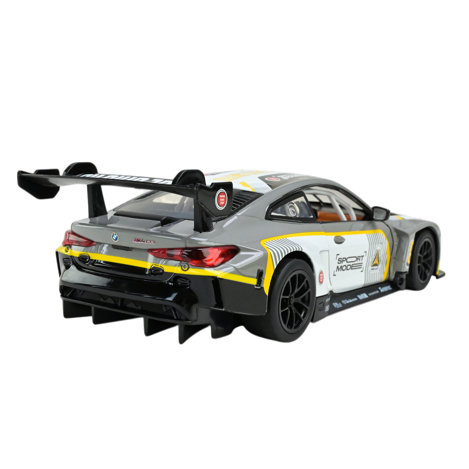 Машина мет. АВТОПРОМ арт. 68282A(G) (12шт/2 ) 1:24 "BMW M4 GT3" grey color,батар.,світло,звук,відкр.двері,капот,багаж.,короб. 24,5*12*10см