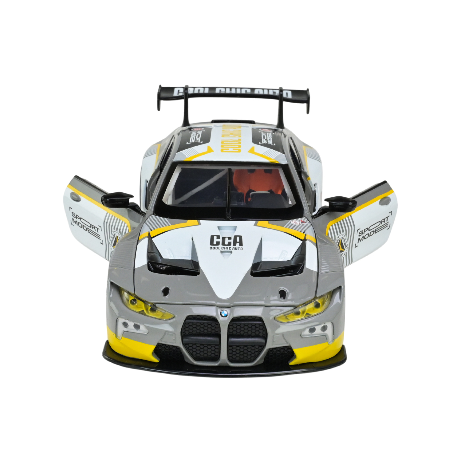 Машина мет. АВТОПРОМ арт. 68282A(G) (12шт/2 ) 1:24 "BMW M4 GT3" grey color,батар.,світло,звук,відкр.двері,капот,багаж.,короб. 24,5*12*10см