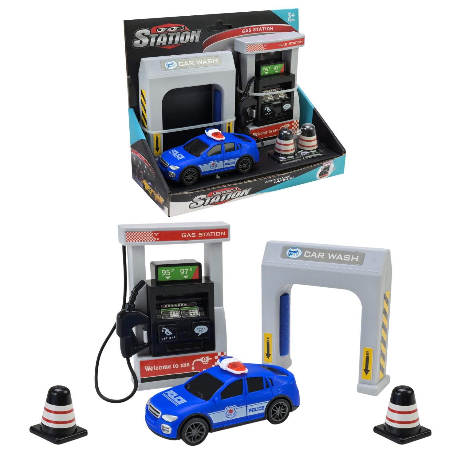 Ігровий набір арт. SY-305 (96шт/2)  машина+заправка, короб. 21*16см