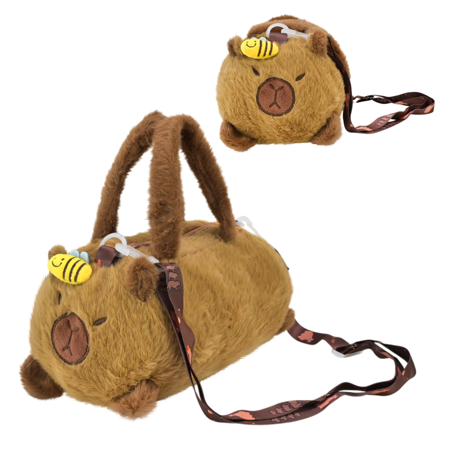 Сумочка плюшева арт. B6301 (120шт) Капібара р-р 13*25*12см