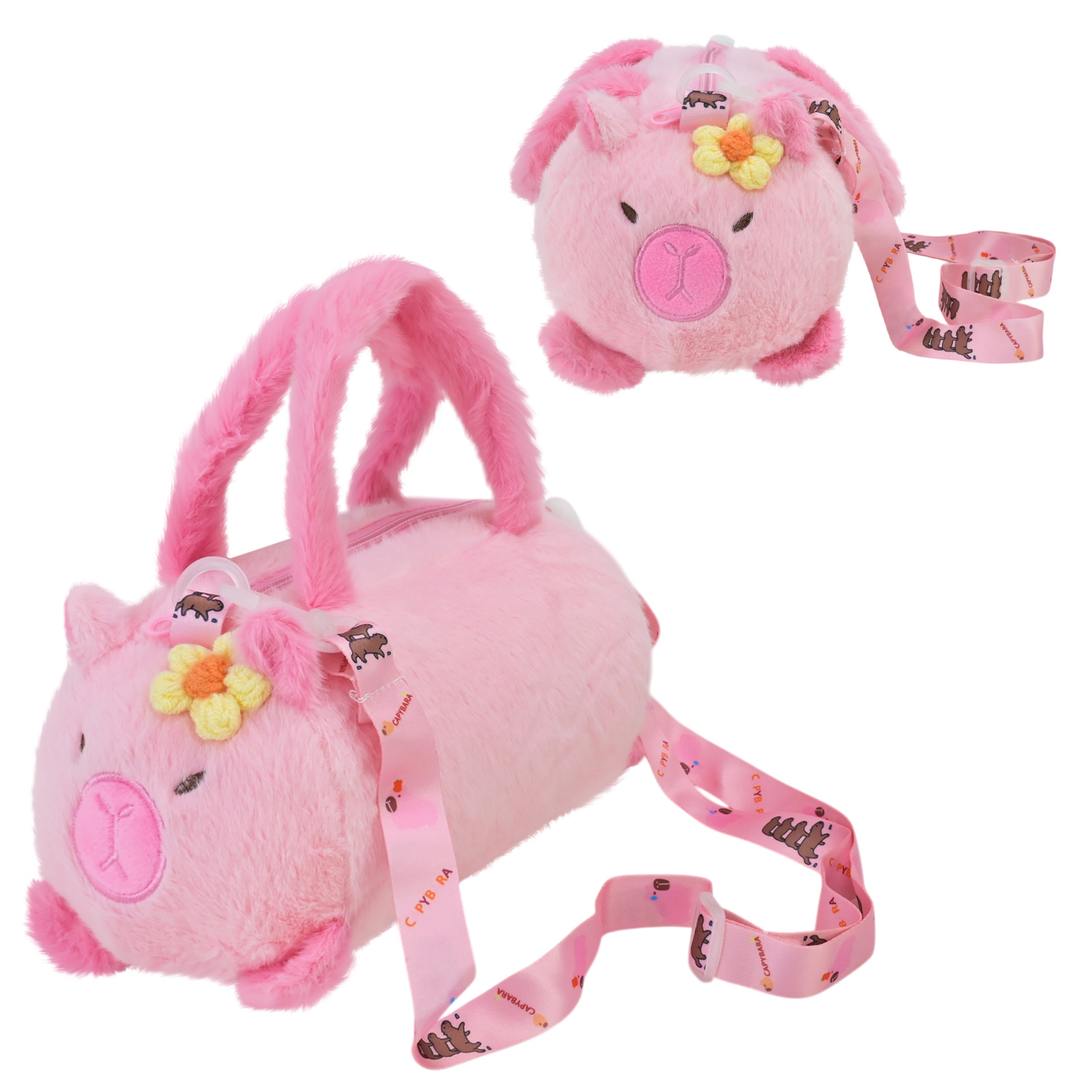 Сумочка плюшева арт. B6302 (120шт) Капібара р-р 13*25*12см