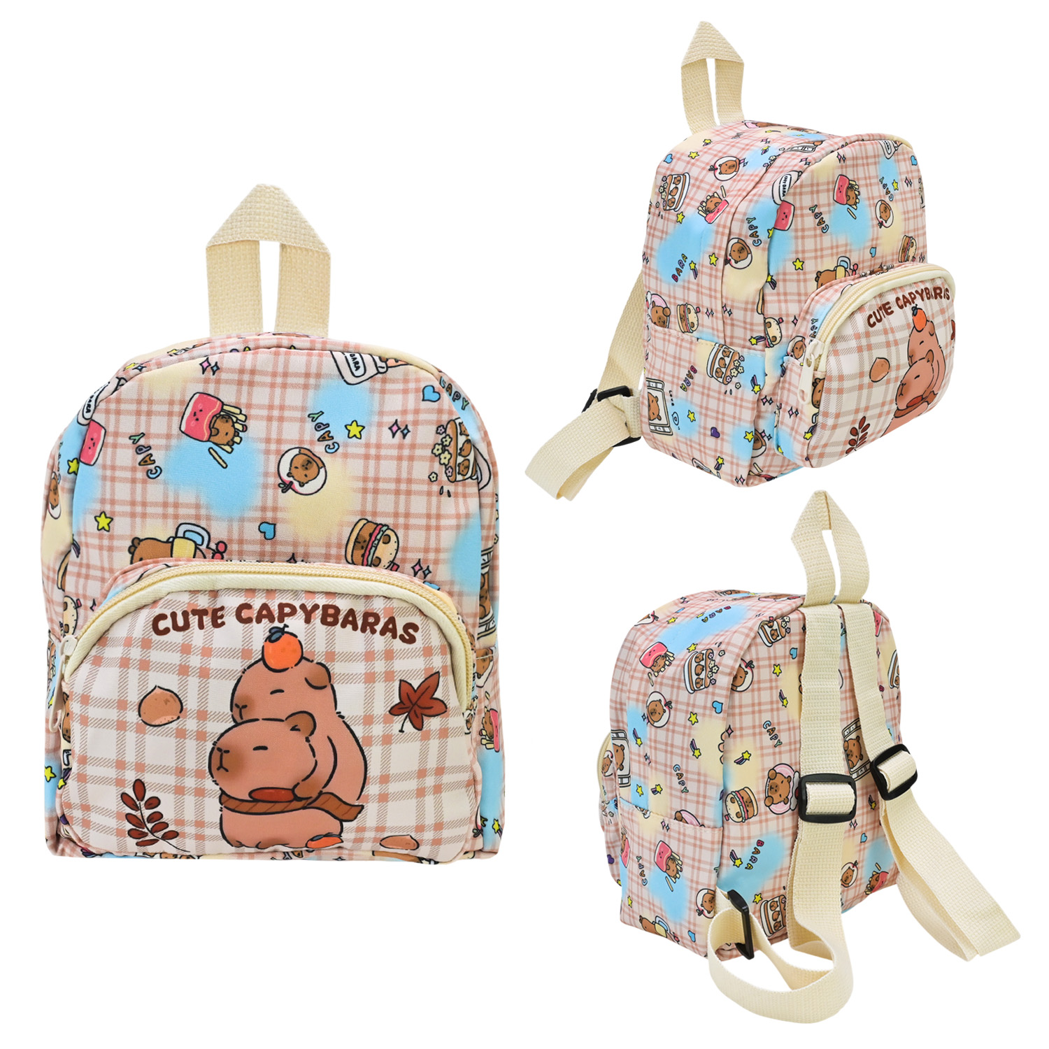 Рюкзак дитячий арт. B6313 (200шт) капібара р-р 20*15*20см