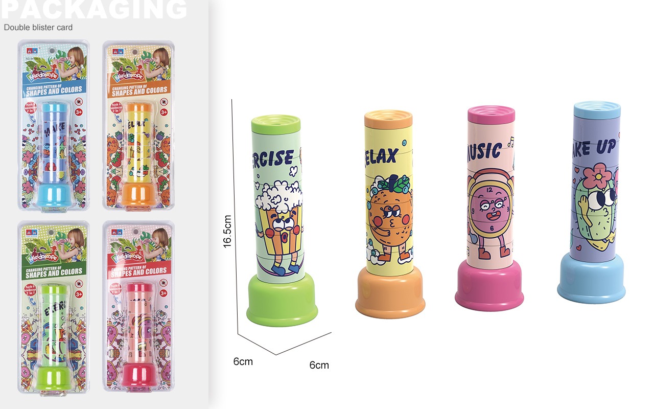 Калейдоскоп арт. 9419A-1 (96шт/2) р-р 6*6*16,5см, 4 види мікс, планшет см.