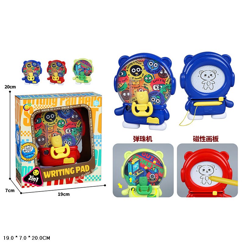 Пінбол арт. ZX-001 (72шт/2) 3 кольори мікс, 2-х стороння, короб. 19*7*20см