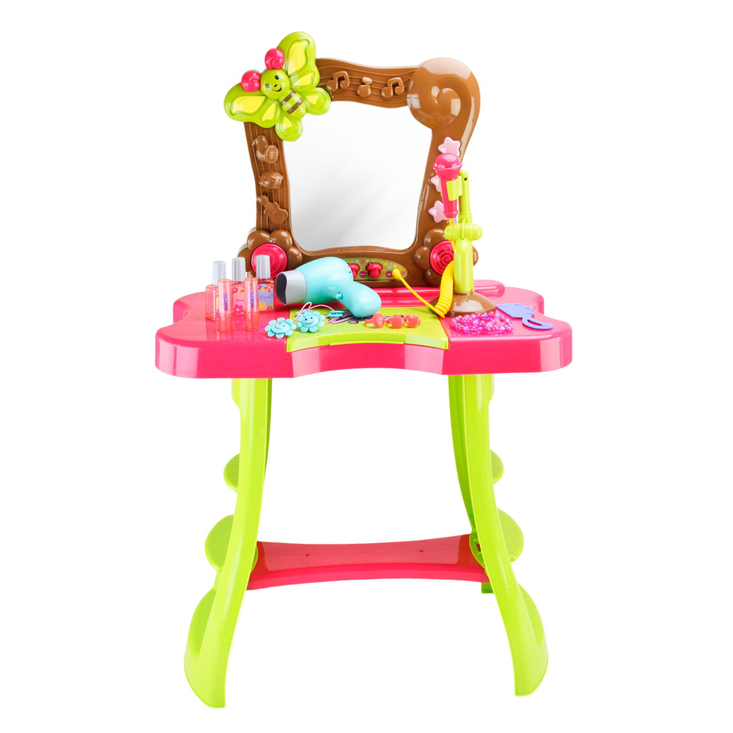 Набір Стиліста арт. 661-135 (6шт/2) батар. трюмо, світло, мікрофон,звук, фен дує, аксес короб. 50,5*10,5*71,5см