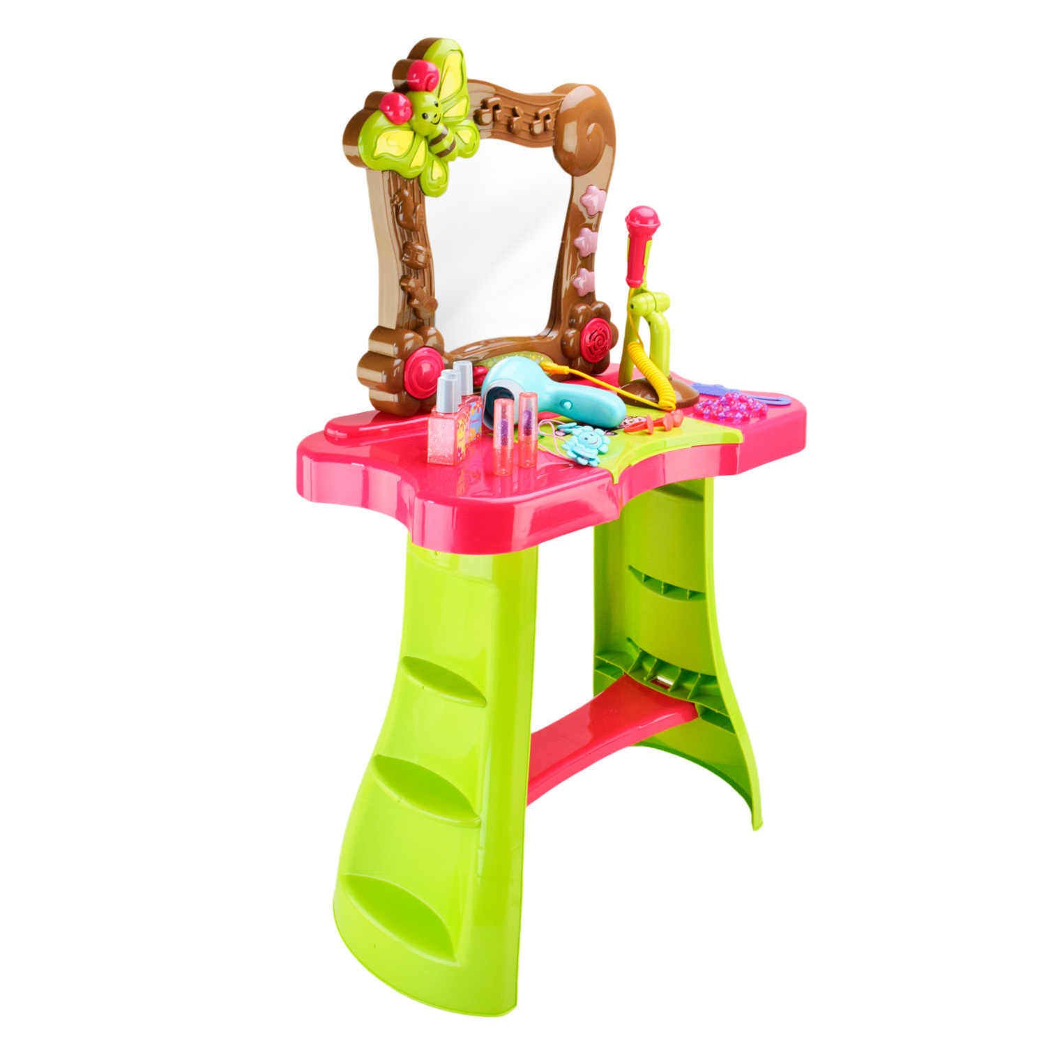 Набір Стиліста арт. 661-135 (6шт/2) батар. трюмо, світло, мікрофон,звук, фен дує, аксес короб. 50,5*10,5*71,5см