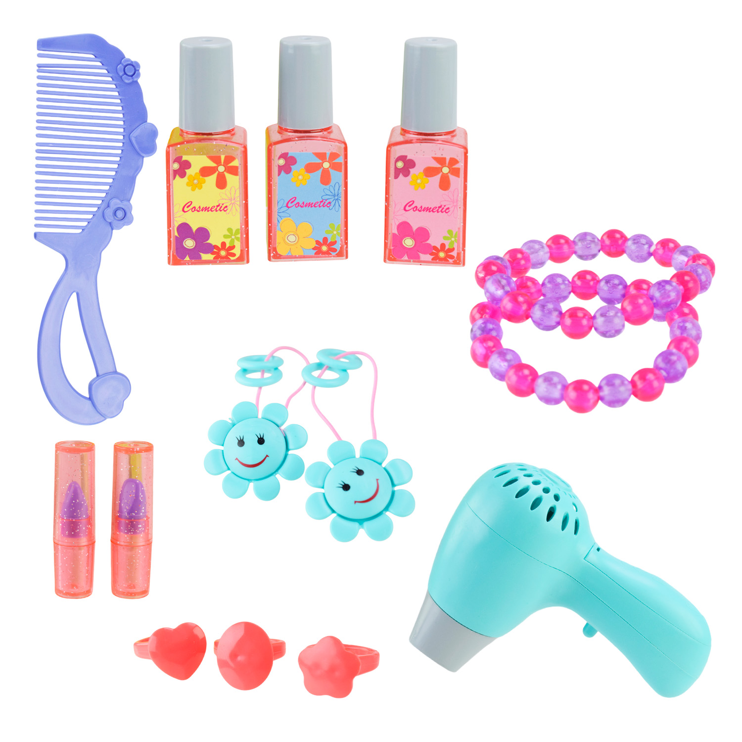 Набір Стиліста арт. 661-135 (6шт/2) батар. трюмо, світло, мікрофон,звук, фен дує, аксес короб. 50,5*10,5*71,5см