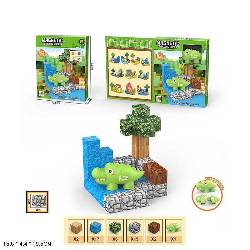 Конструктор магніт.  JM921 (36шт/2) 43дет  короб. 15,5*4,4*19,5см