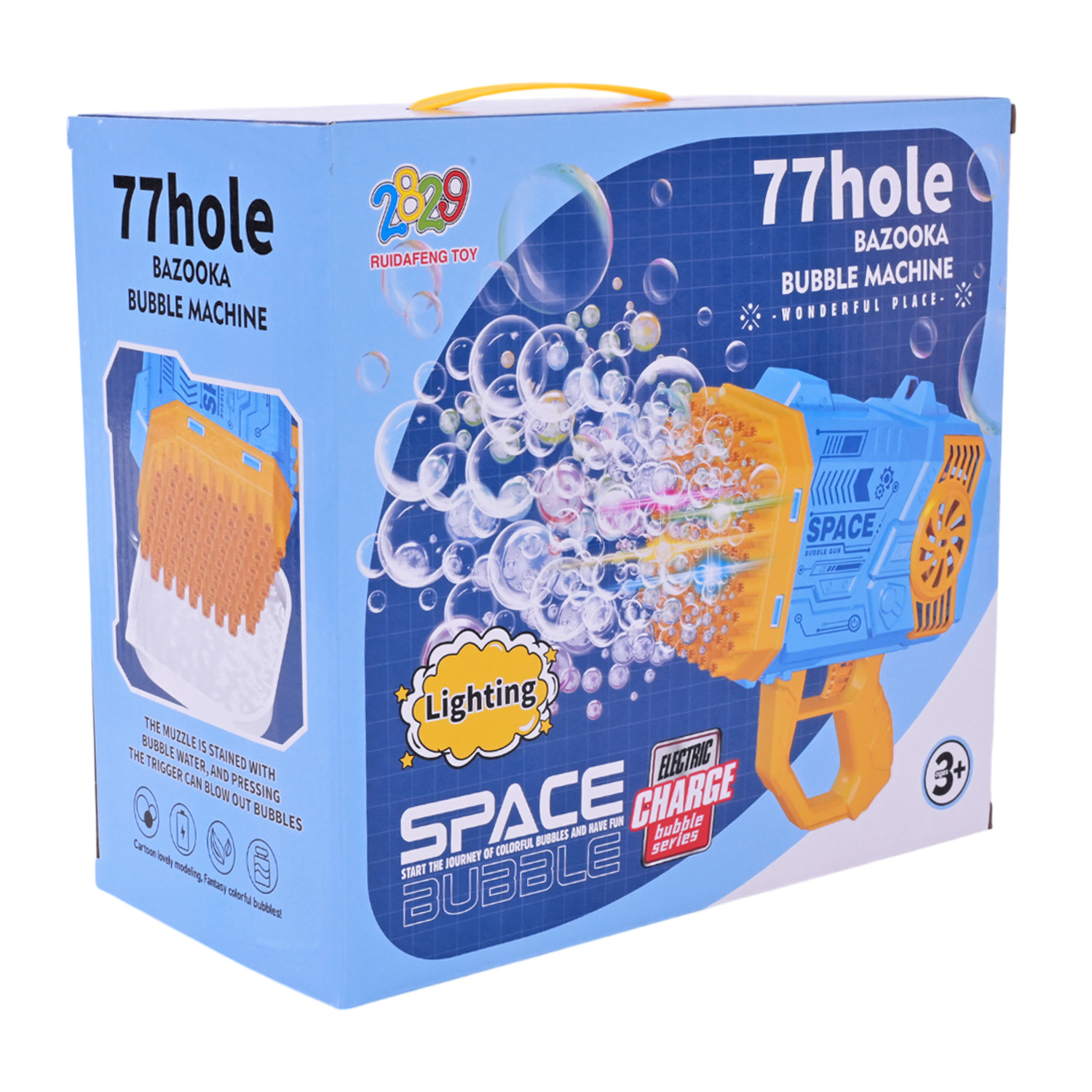 Мильні бульбашки арт. 2023-25A (24шт/2) пістолет на акум.в кор 25 см 2 кольори