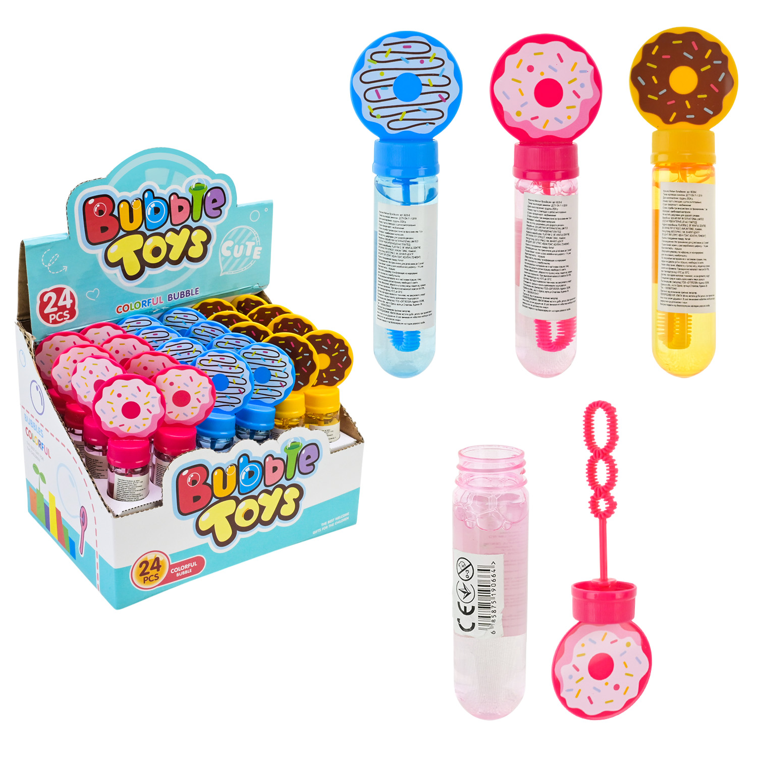 Мильні бульбашки арт. 6038-6 (432шт)  Морозиво 14 см,18уп по 24 шт у дісплеї